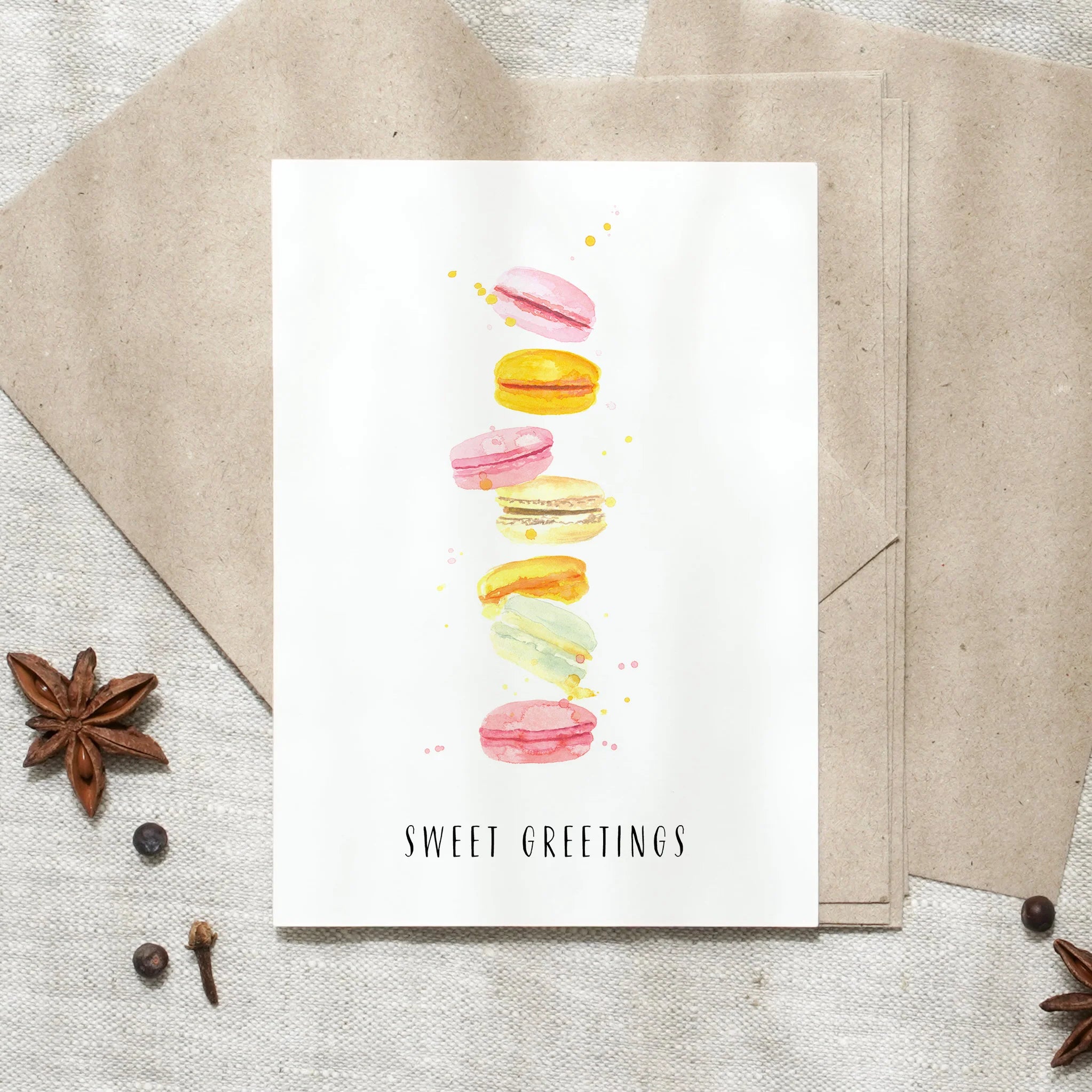 Postkarte - Macarons