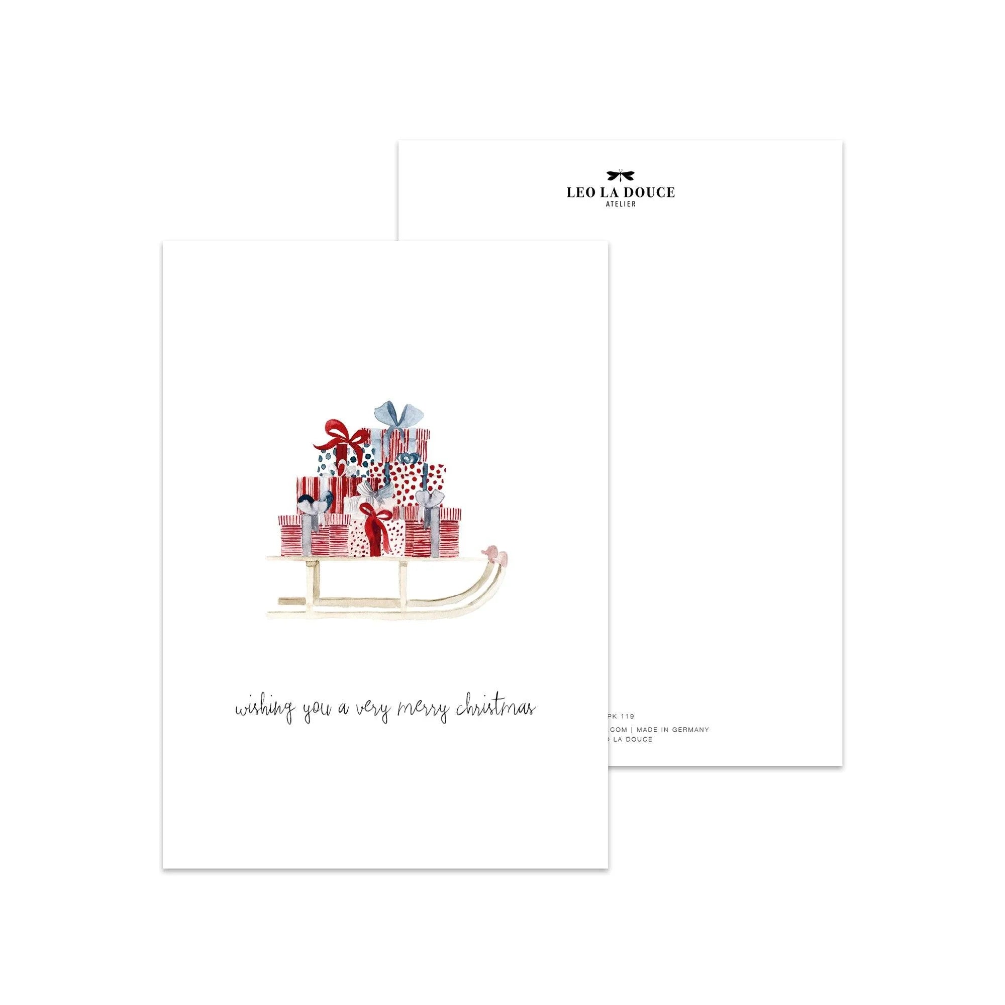 Postkarte - Christmas Sledge
