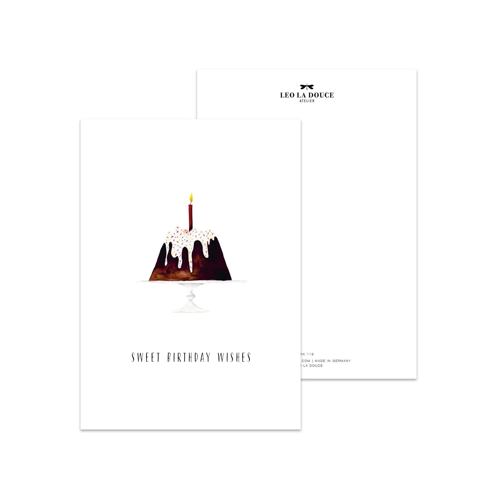 Postkarte - Sweet Birthday Wishes