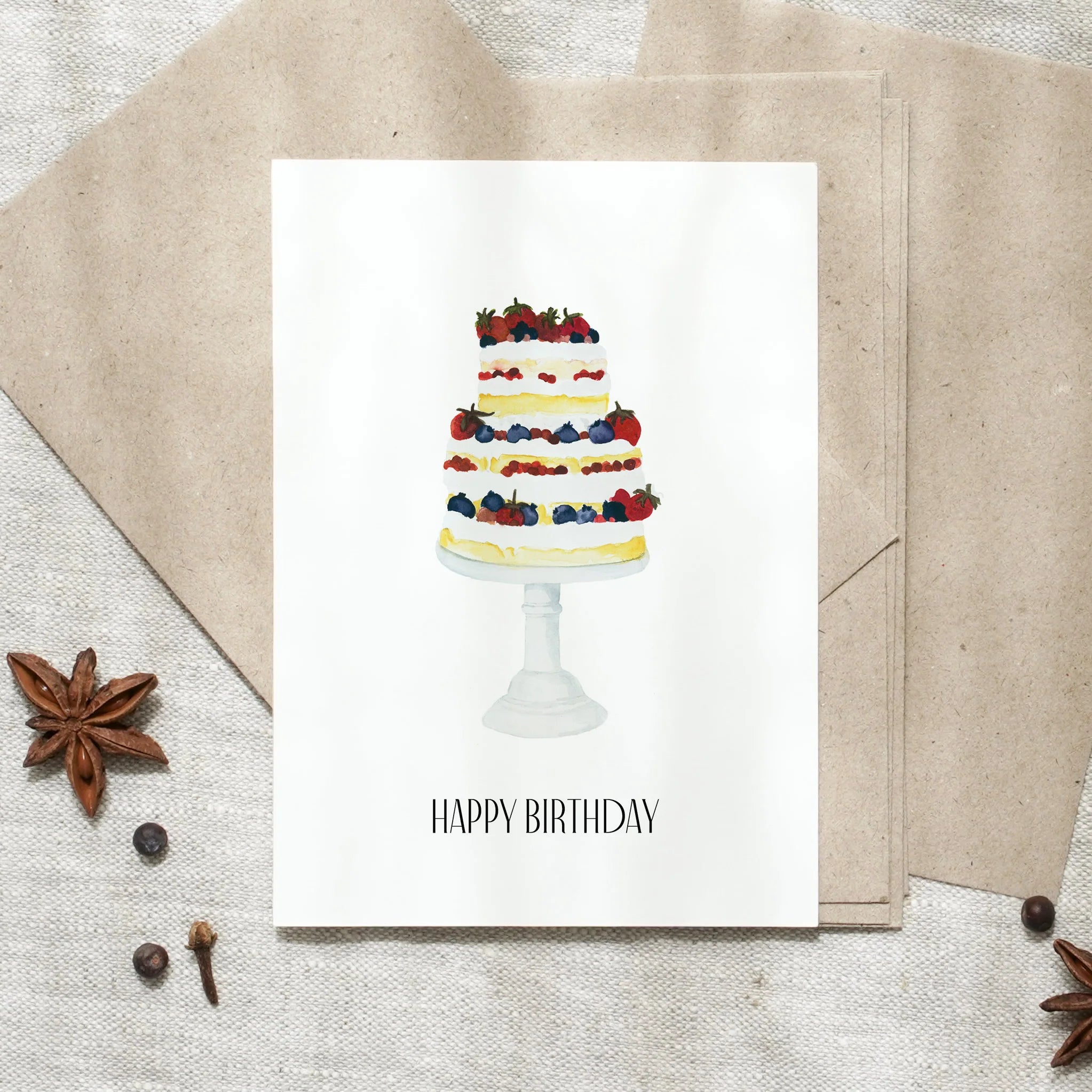 Postkarte - Torte zur Feier