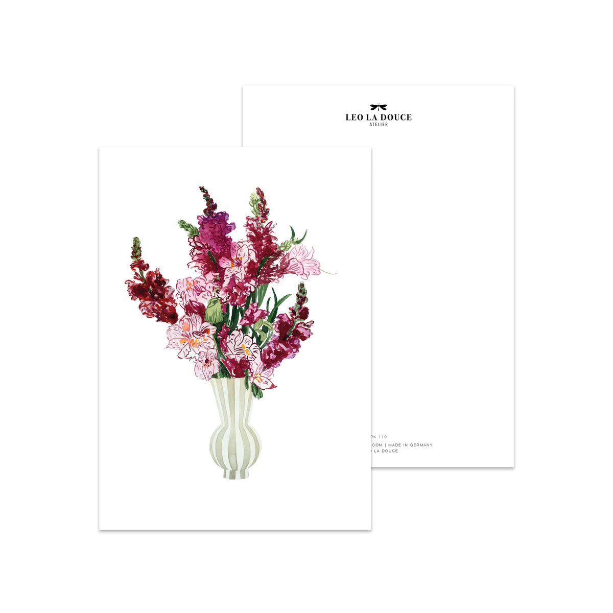 Postkarte - Pink Flower Bouquet