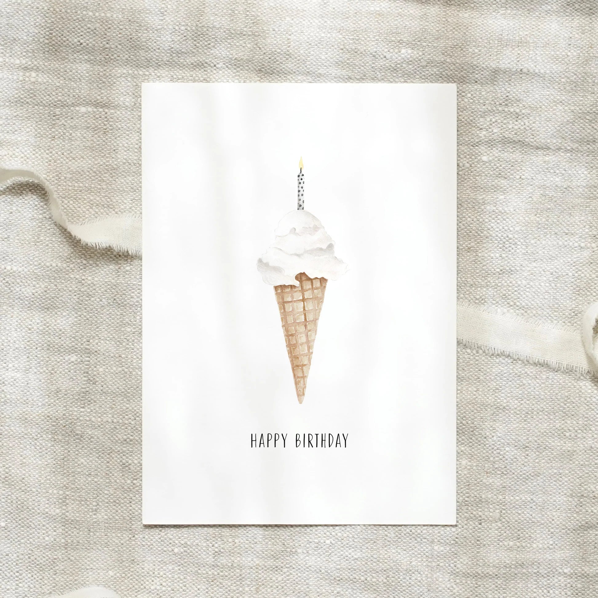 Postkarte - Ice Cream Candle