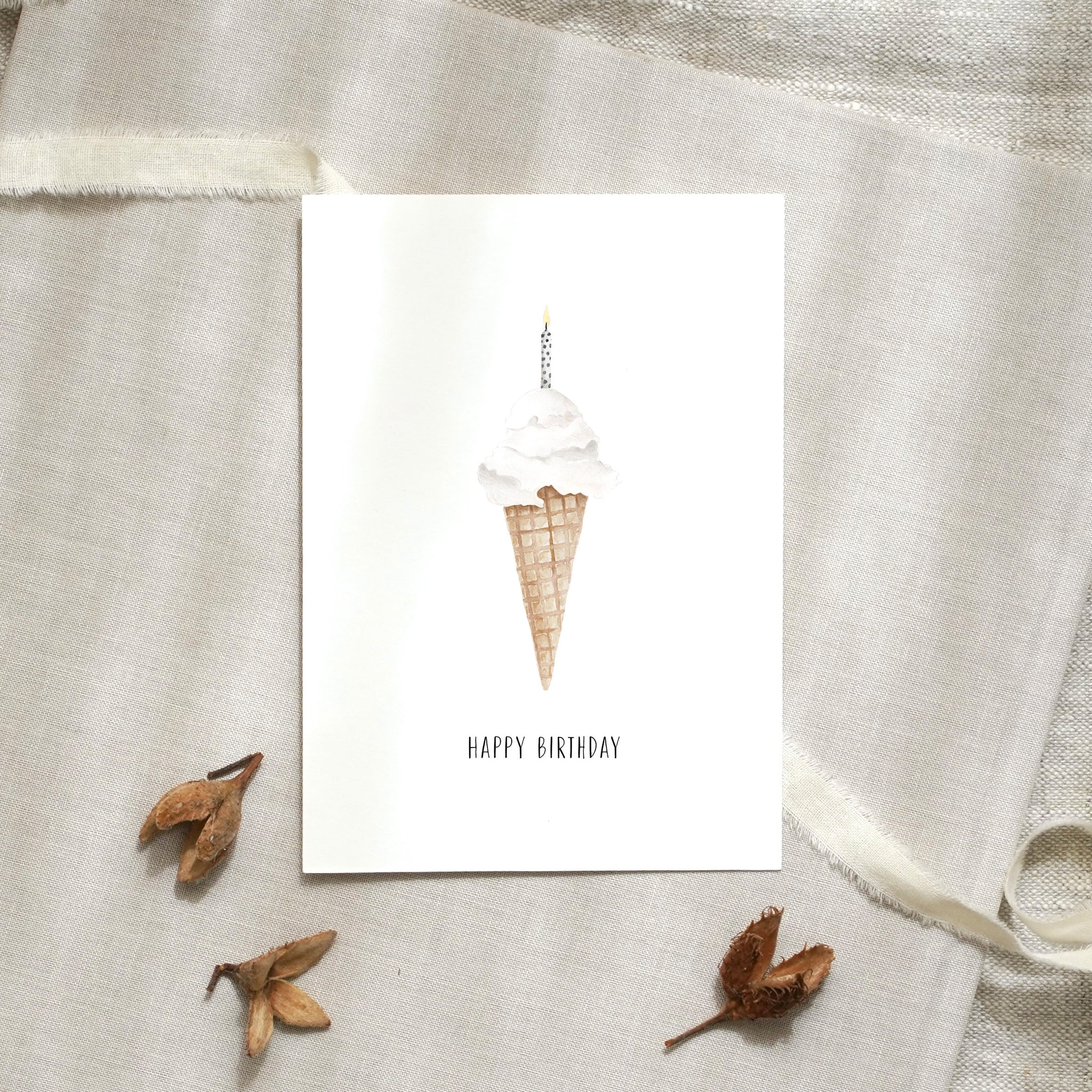 Postkarte - Ice Cream Candle