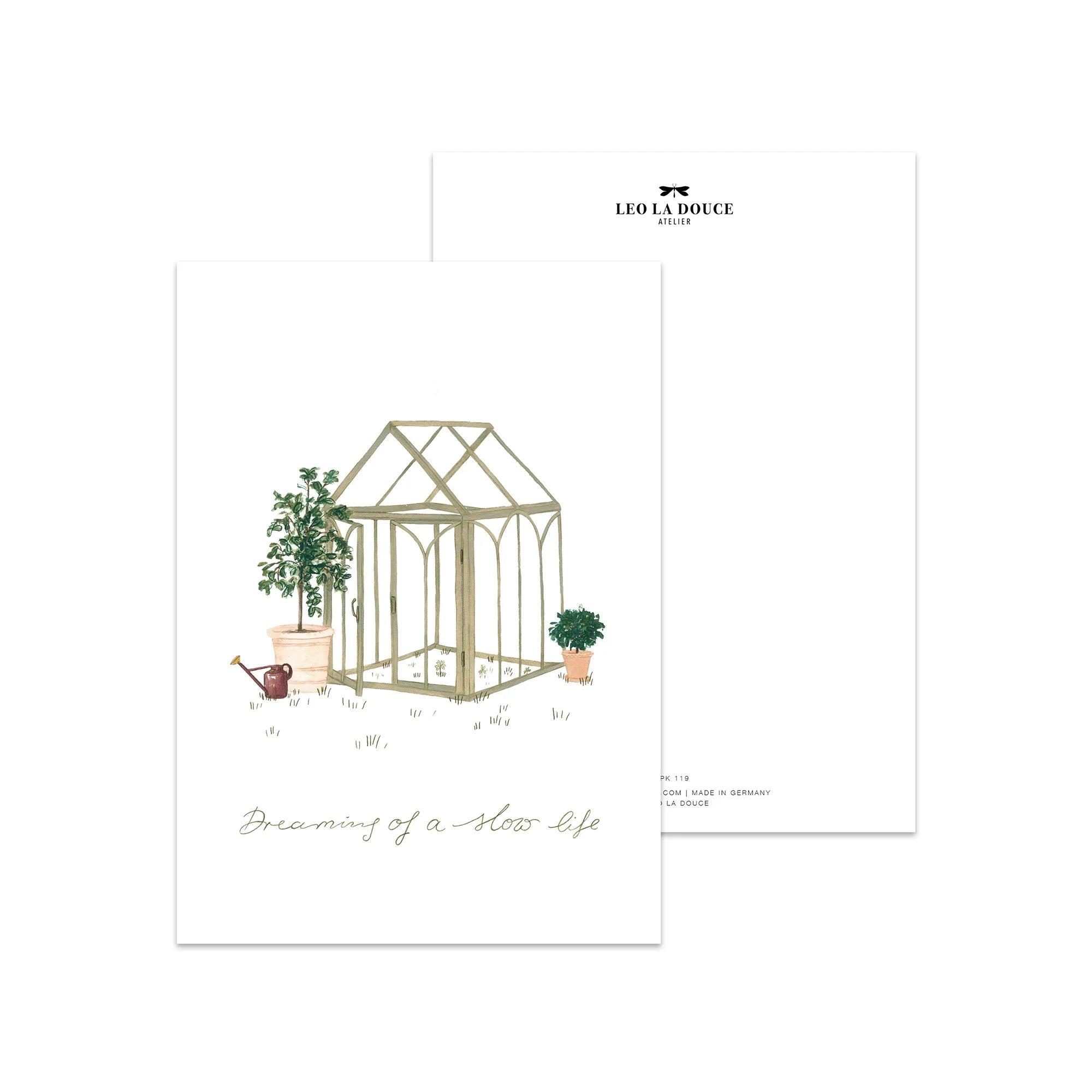 Postkarte - Gartenhaus