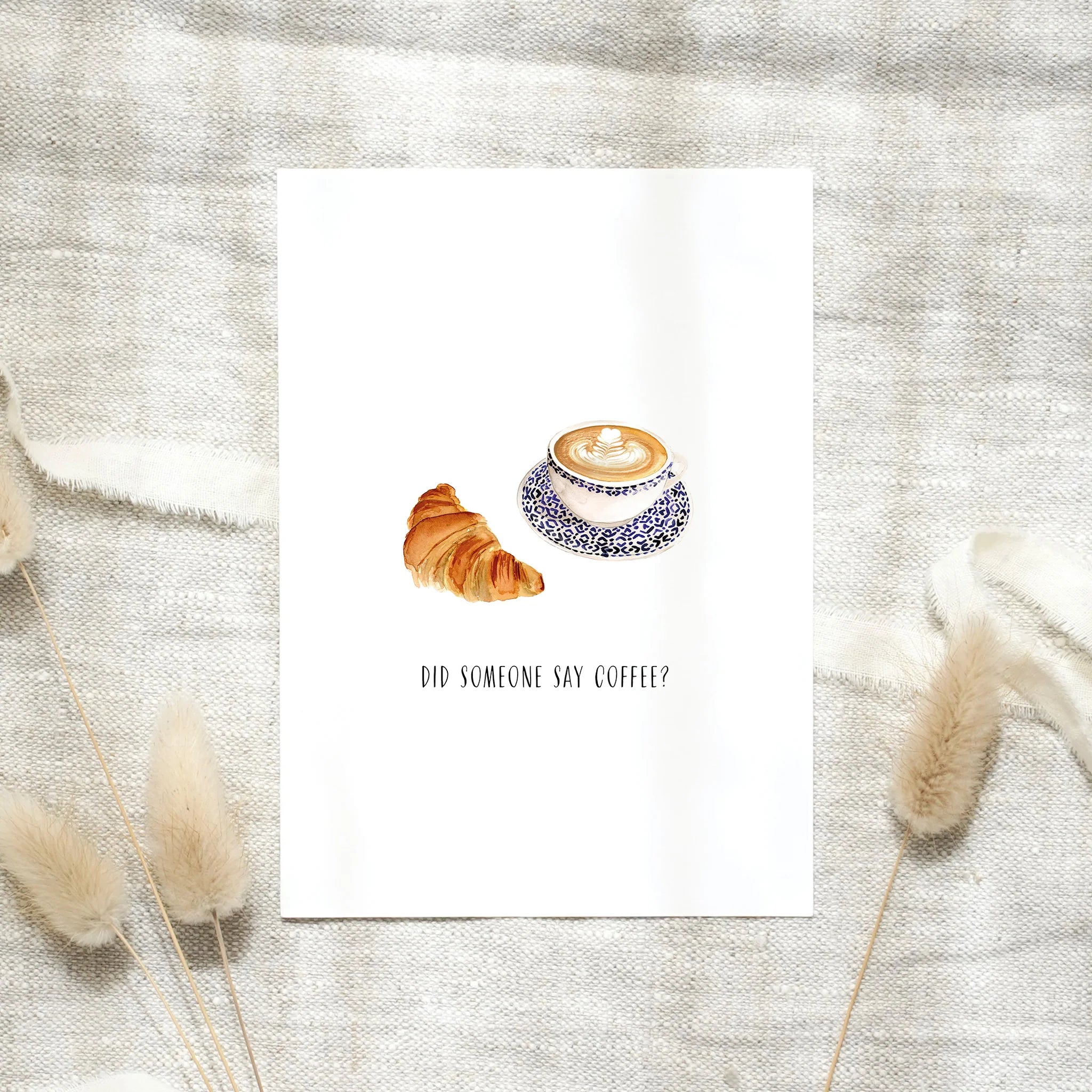 Postkarte - Did someone say coffee?