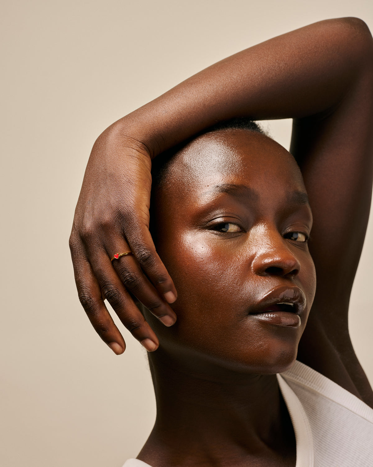 Ring Amore - gold/rot