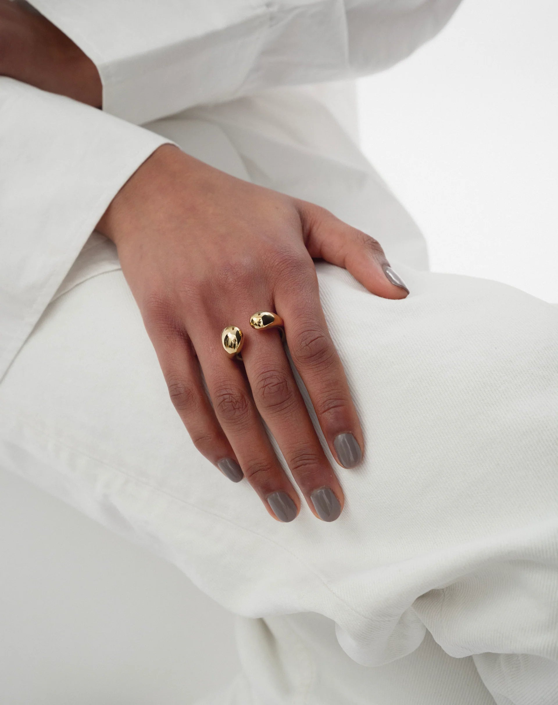 Ring Bolded Drops - gold