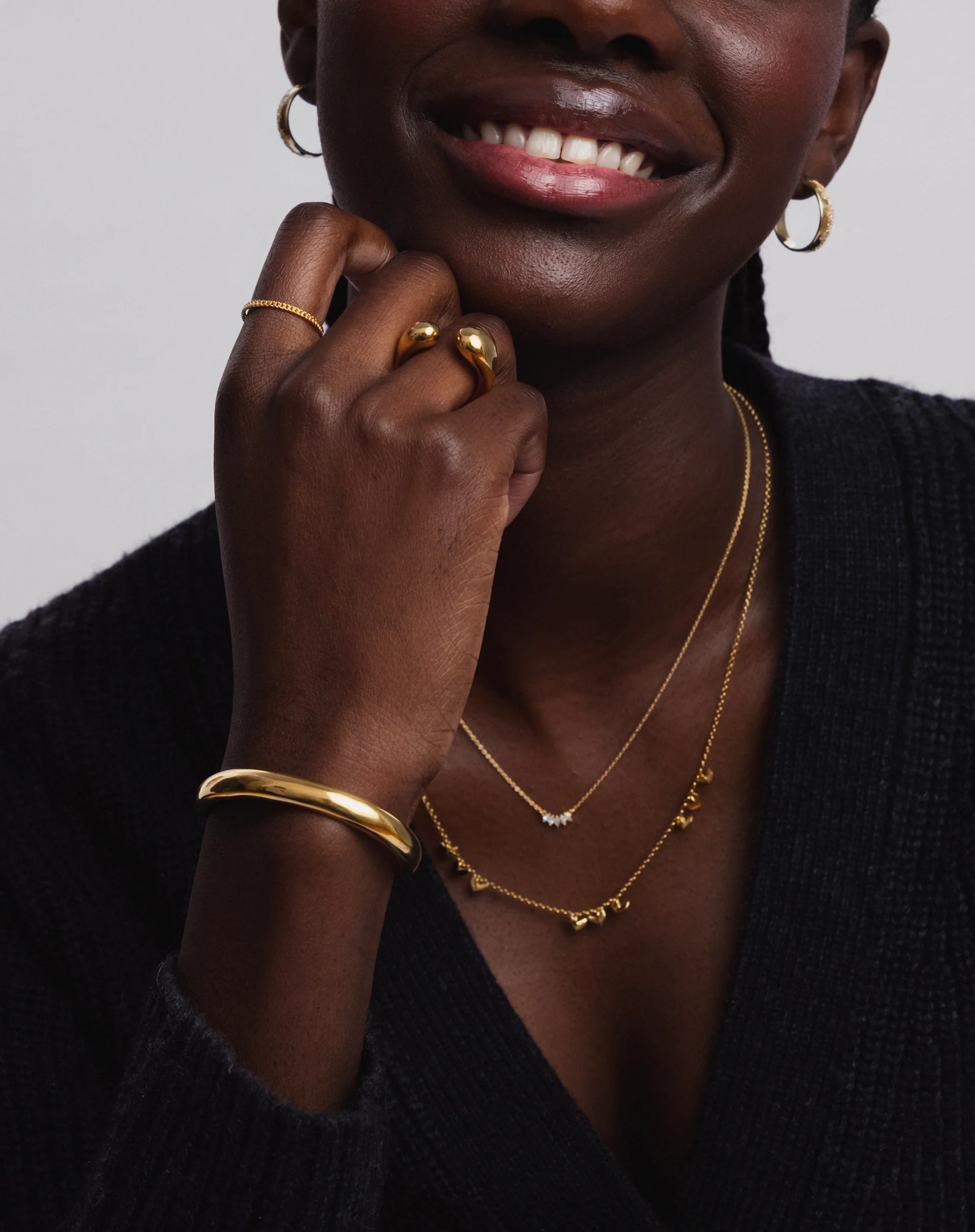 Ring Bolded Drops - gold