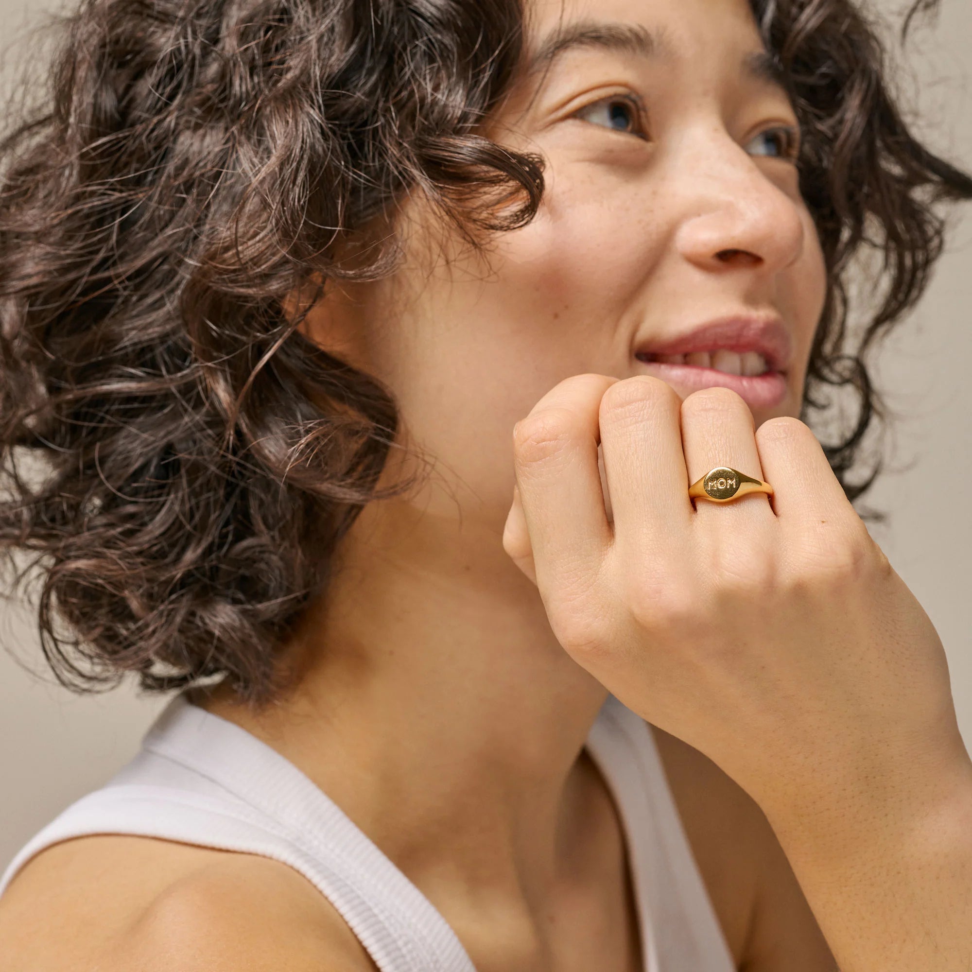Ring Mom Signet - gold