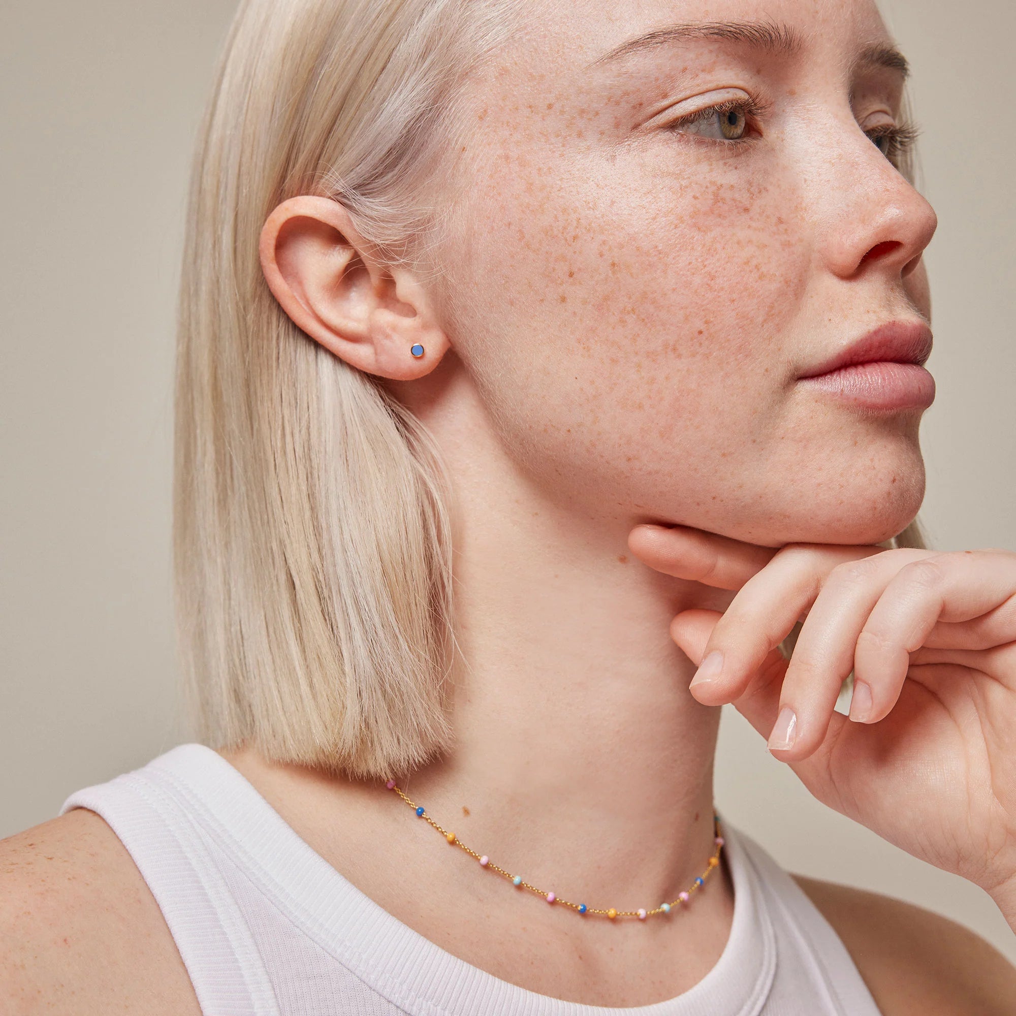 Ohrstecker - Enamel Dot - gold