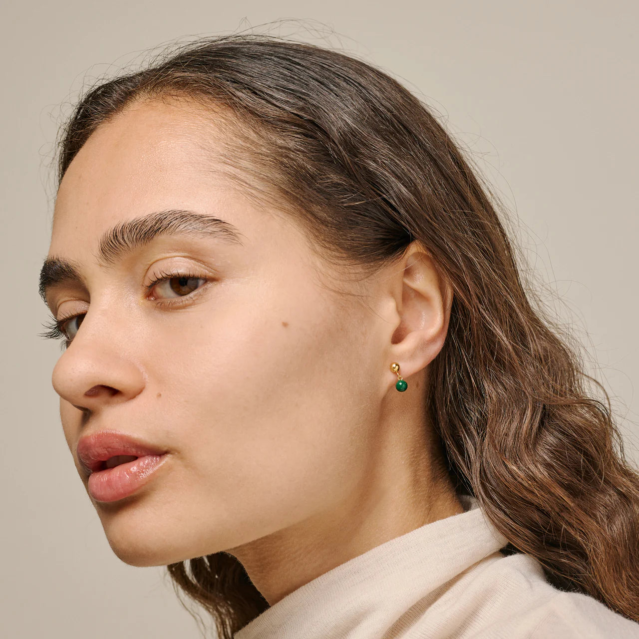 Ohrstecker Mina - gold/petrol