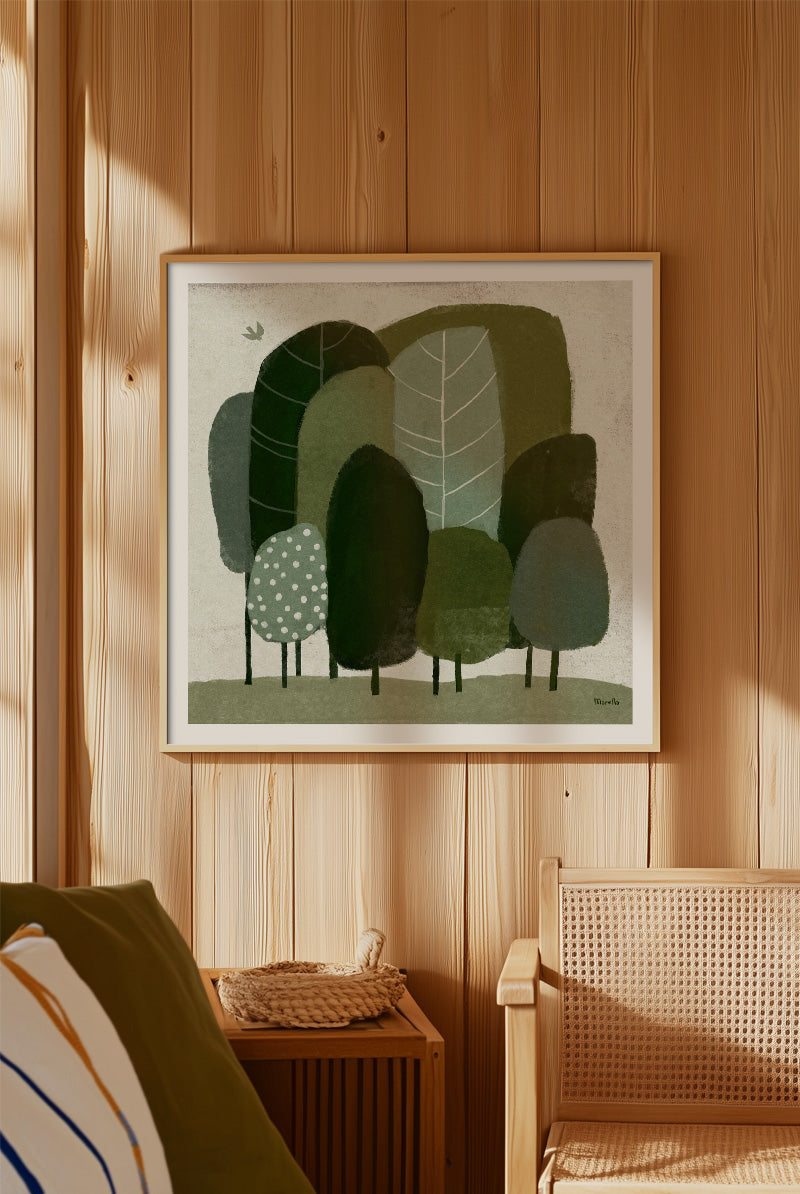 Kunstdruck The Grove von Marco Marella als stilvolle Wanddekoration im Wohnzimmer