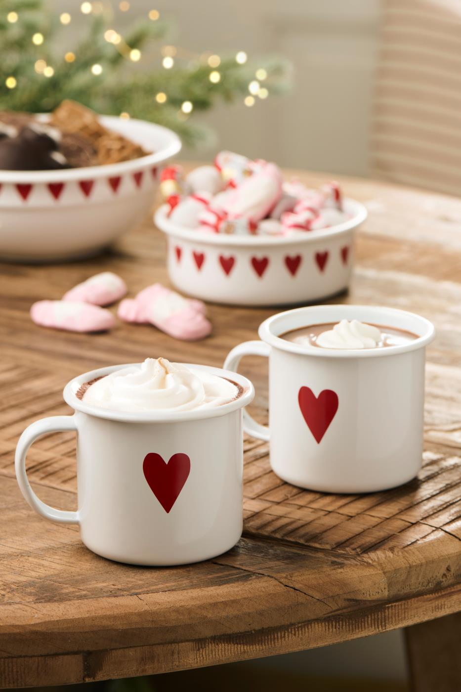 Emaille Tasse mit Herz