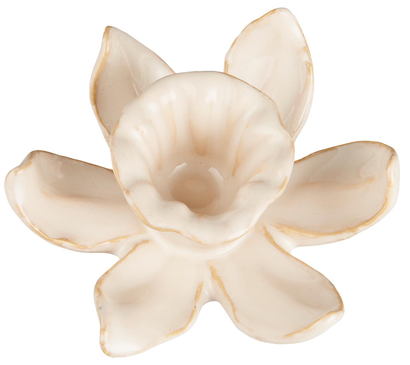 Kerzenhalter Glockenblume weiss