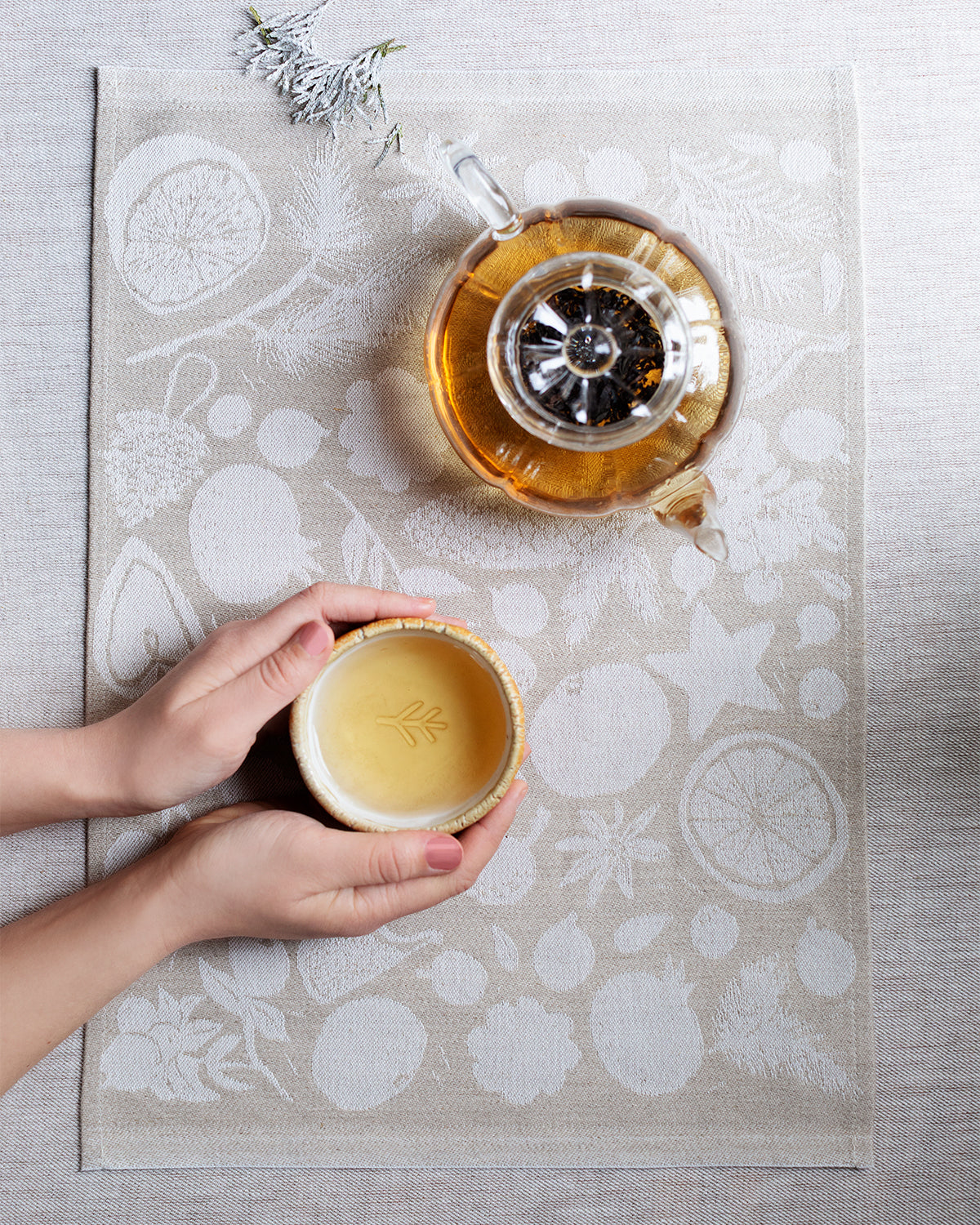 Tischset Talven Tuoksut - linen-white