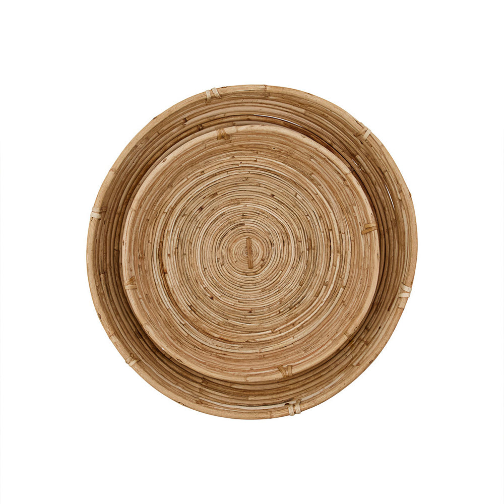 Tablett Chaka - natur 2er Set