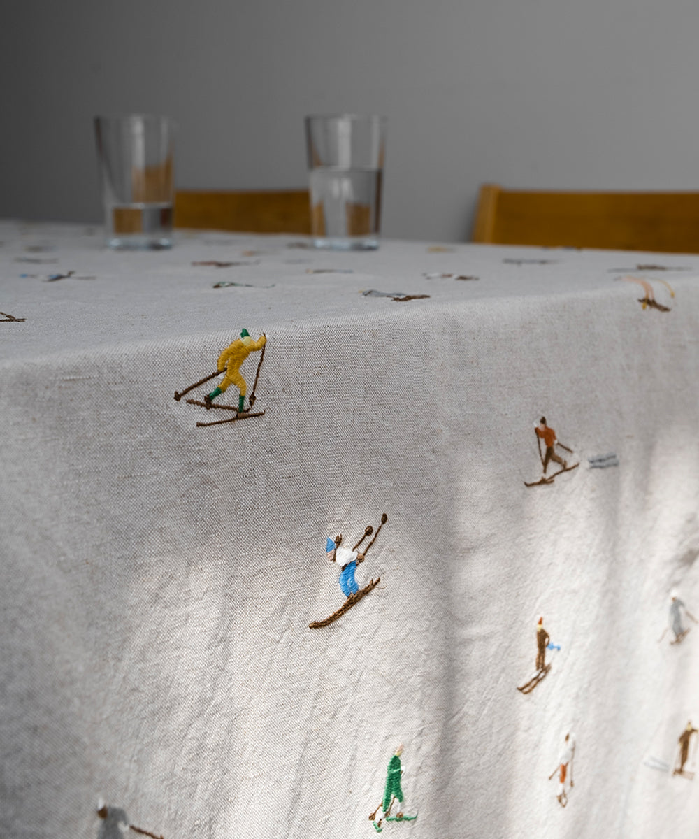 Tischdecke Skifahrer - 147 x 250 cm