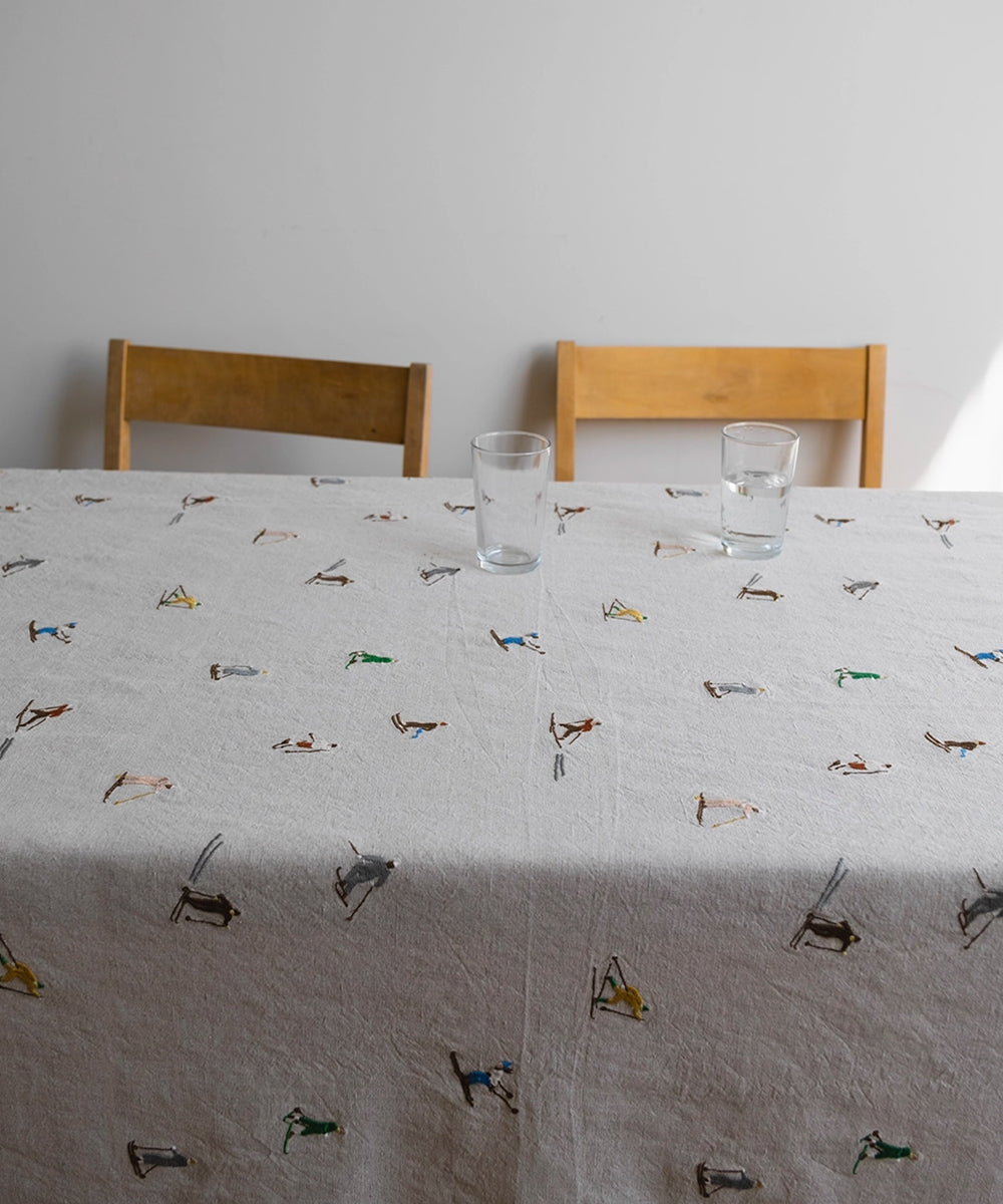 Tischdecke Skifahrer - 147 x 250 cm