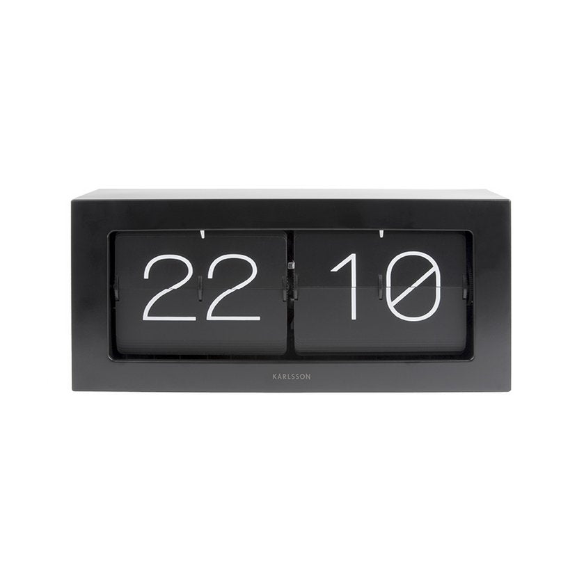 Frontansicht der Karlsson Boxed Flip XL Retro-Uhr