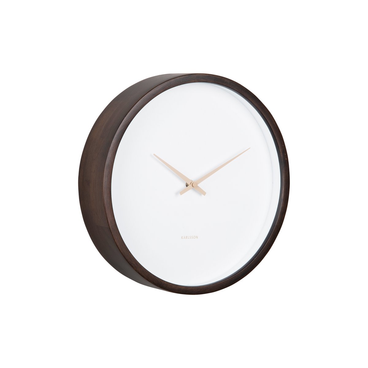 Karlsson Wanduhr Ancho Holz Braun – Schrägansicht