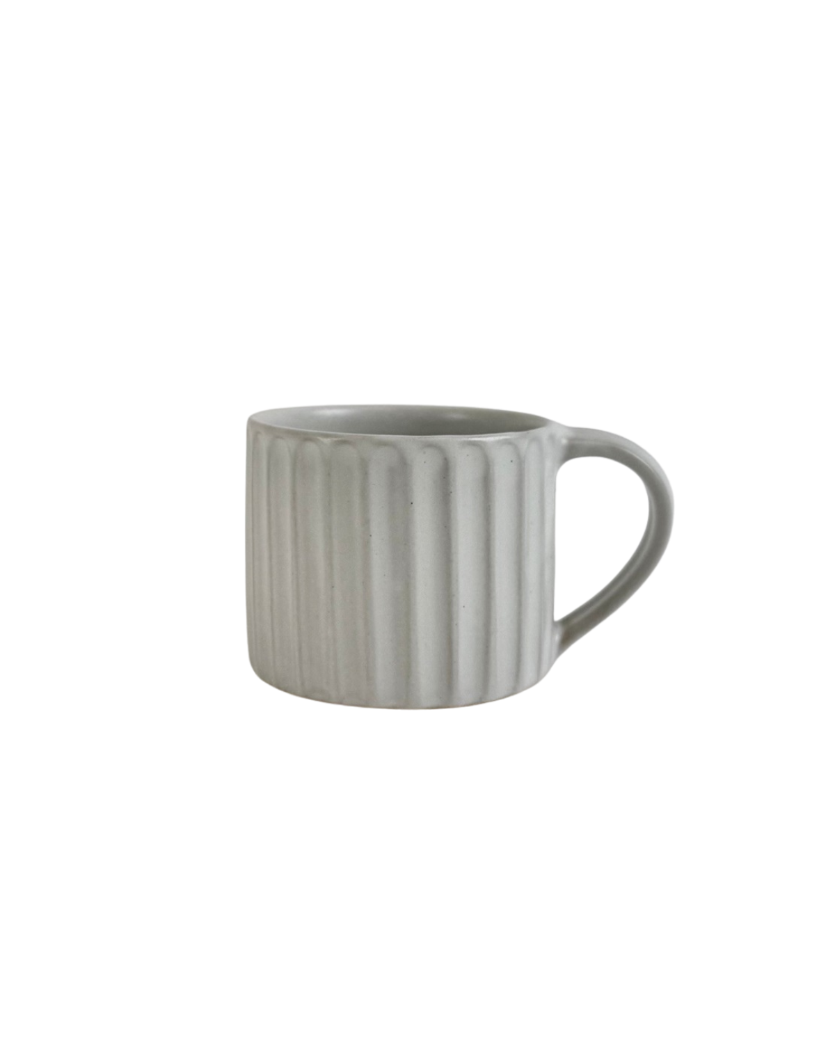 Tasse RHEA - geriffelt weiß
