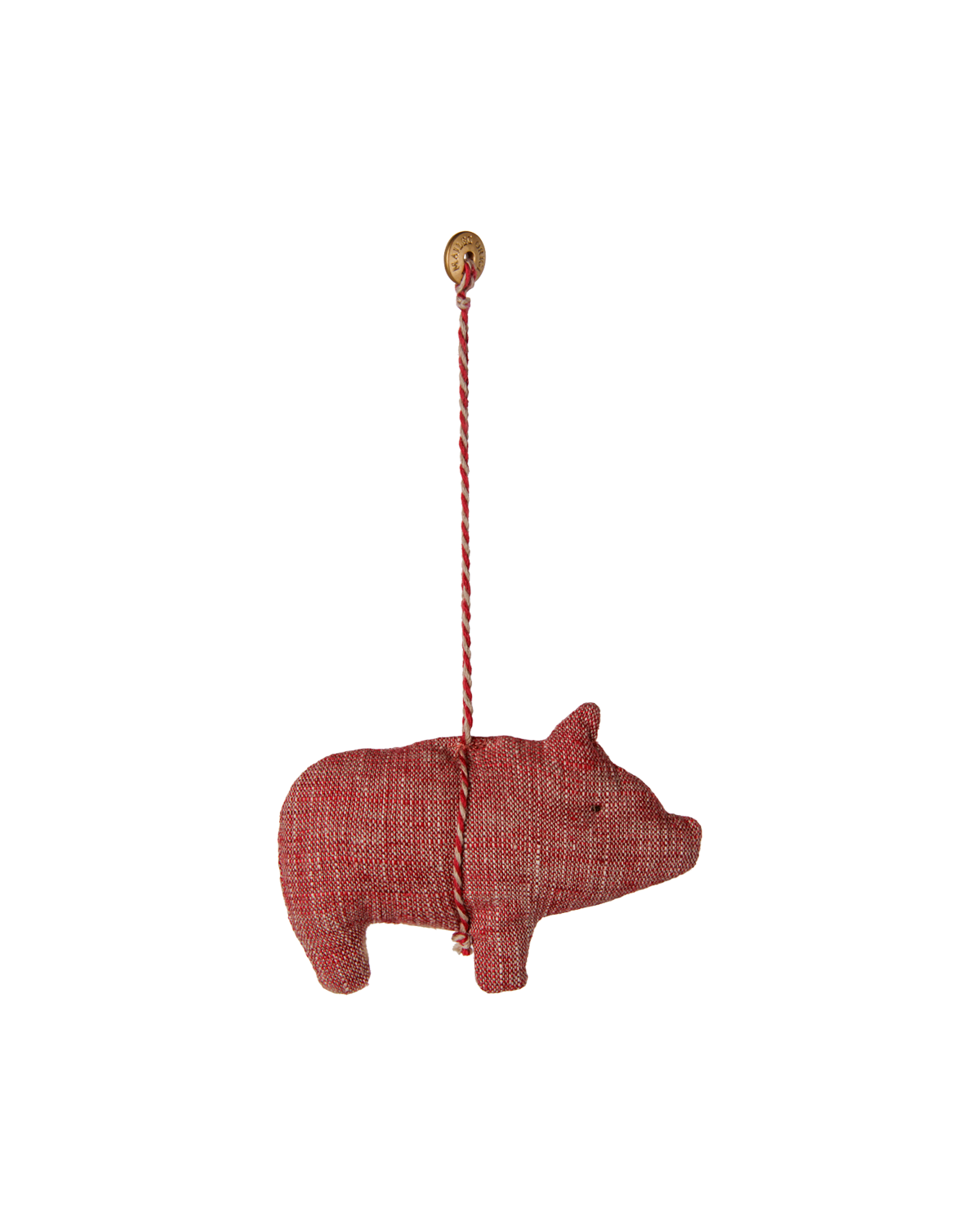 Stoffornament Schwein – Rot