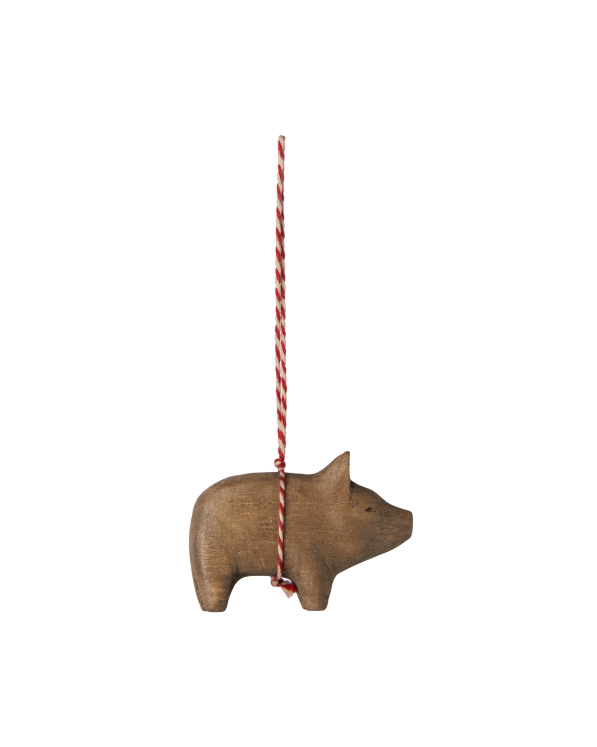 Holzornament Schwein - Natur