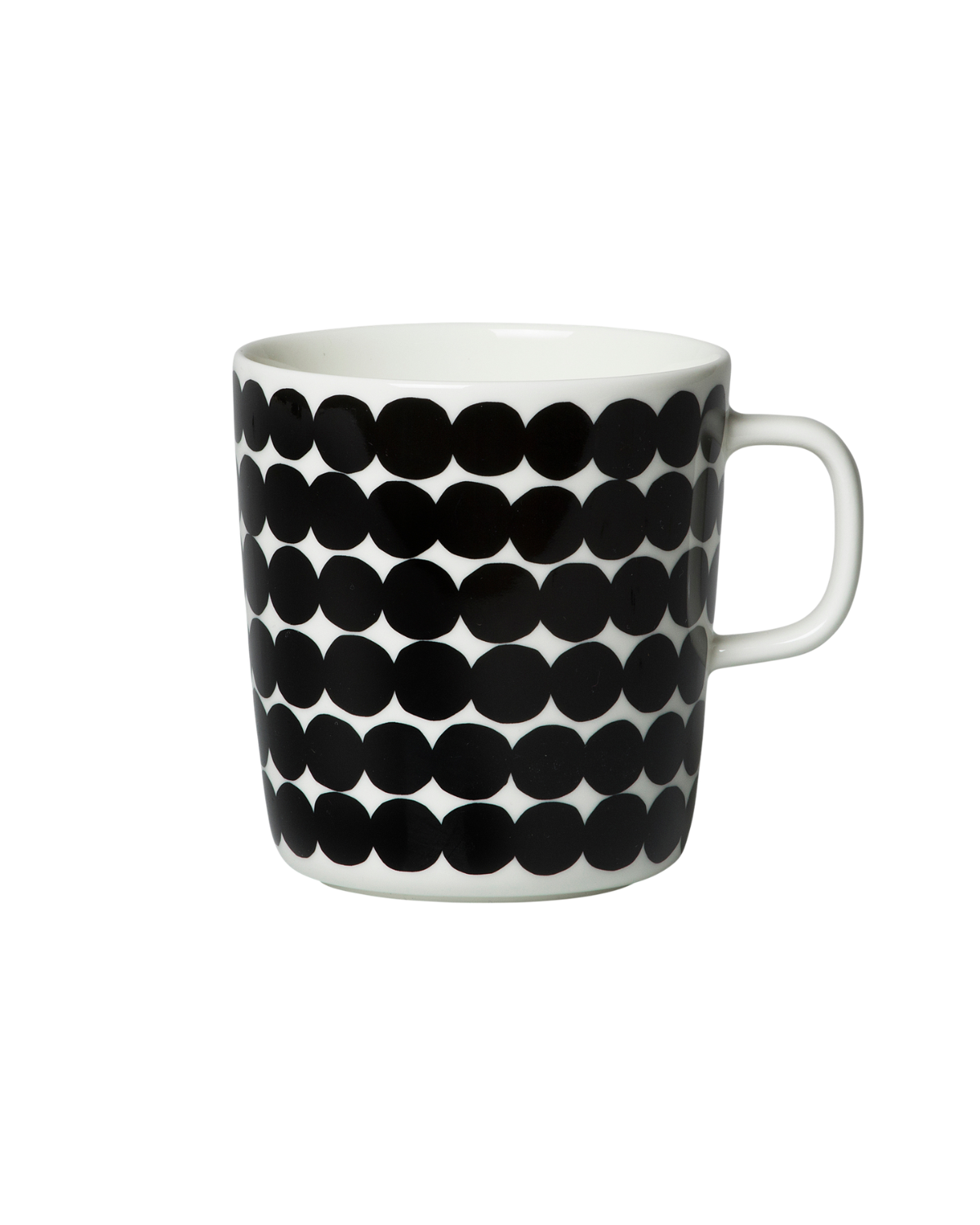 Große Tasse Oiva / Siirtolapuutarha - Schwarz / Weiß (400 ml)