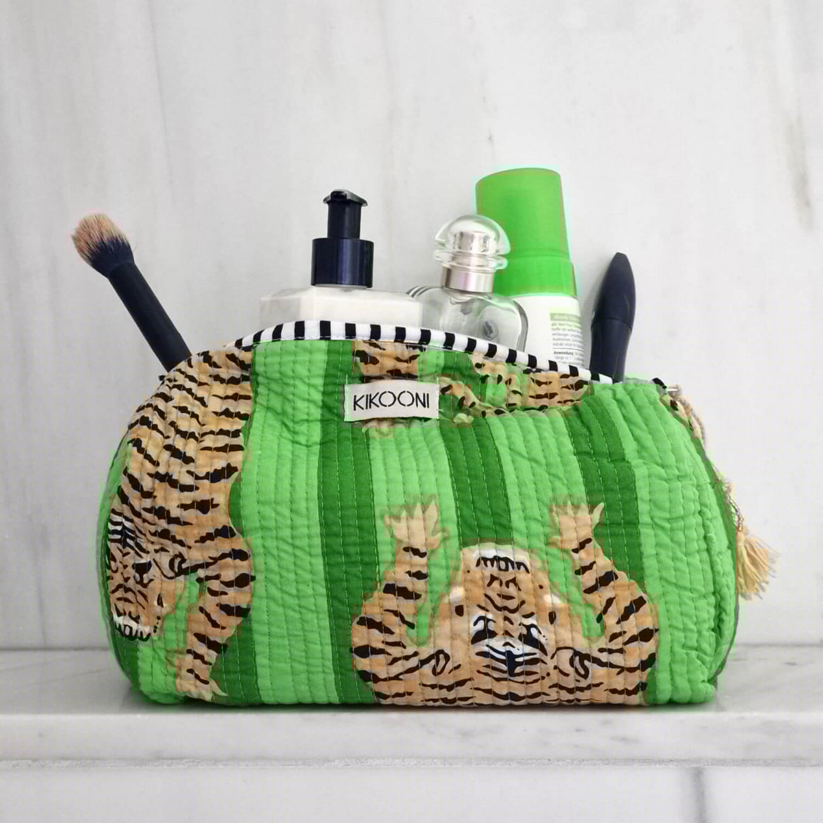 Kosmetiktasche "Poppy Tiger" green