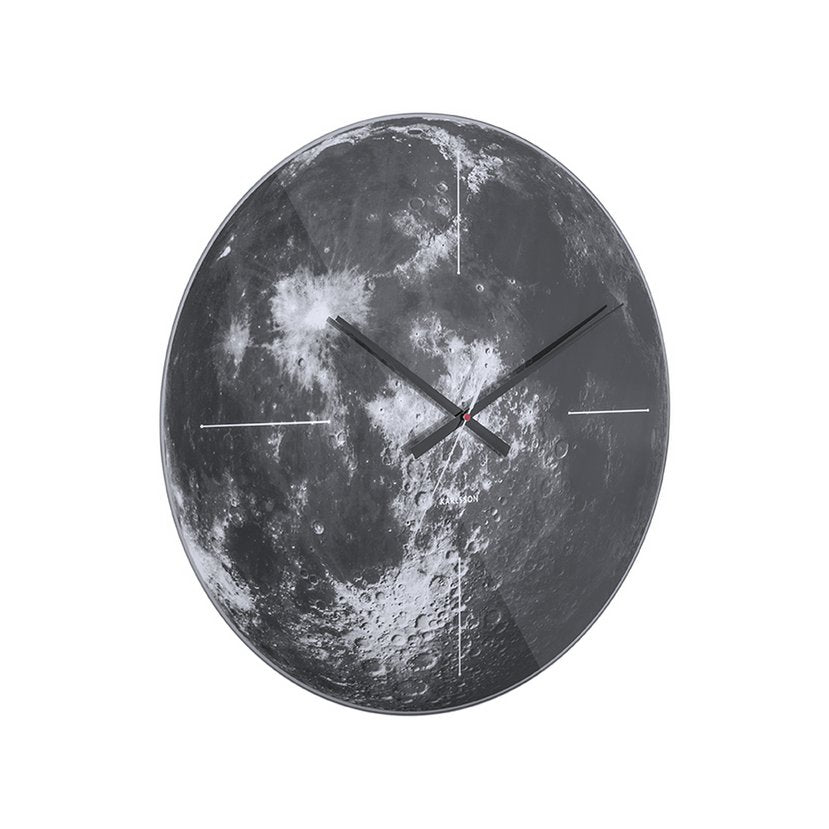 Wanduhr Mond - Grau