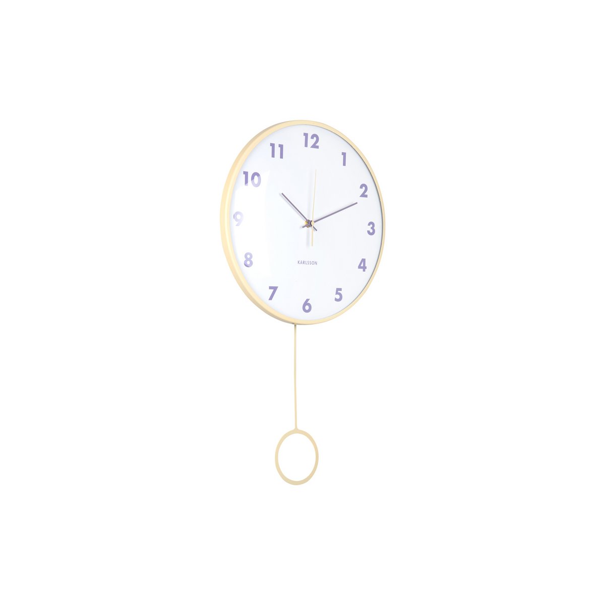 Wanduhr Cheeky Dome Pendulum - Gelb