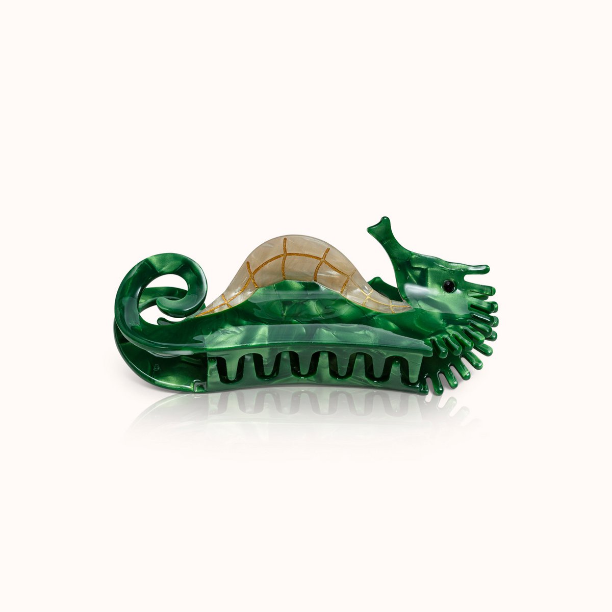 Haarklammer Seahorse - Green