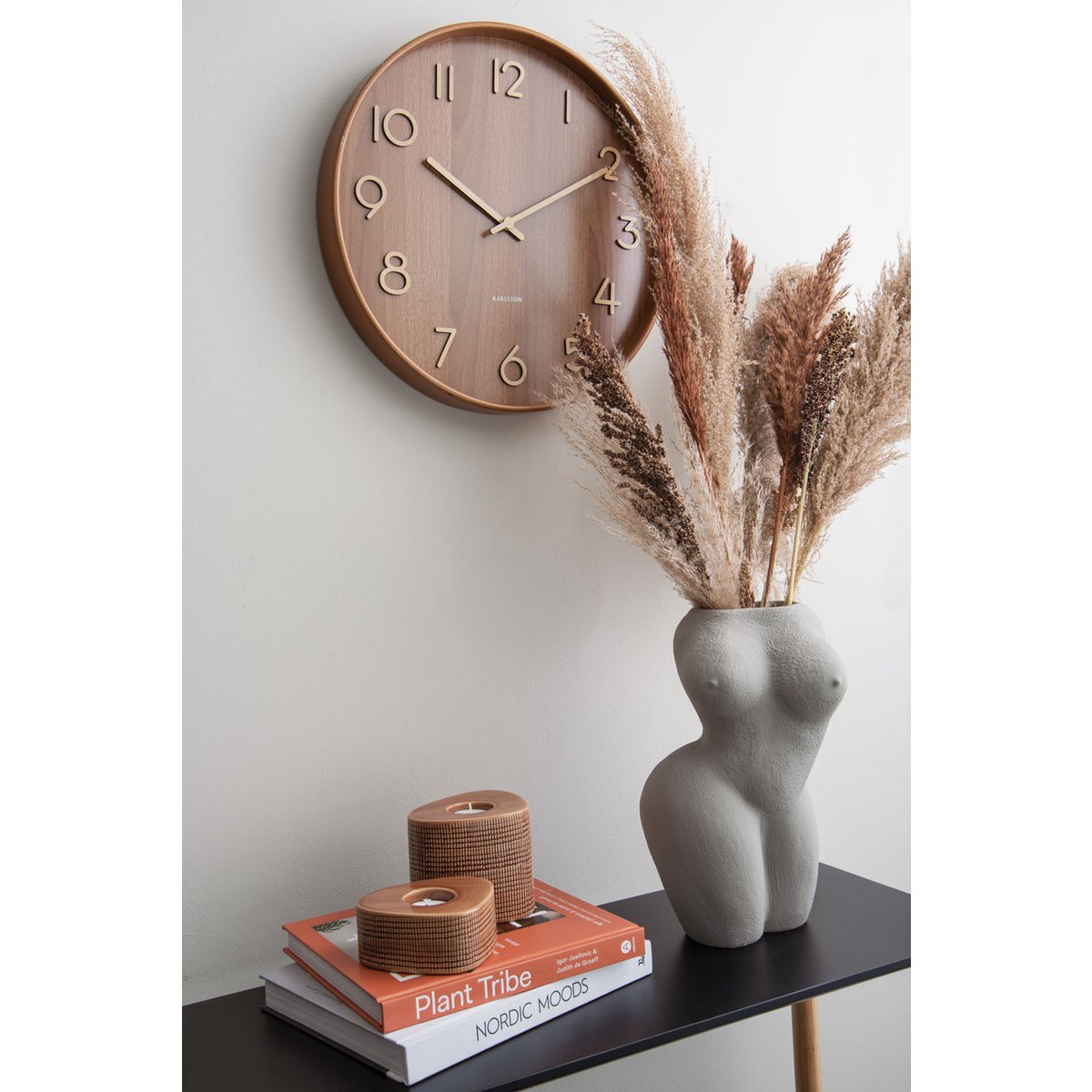 Wanduhr Pure Medium - Braun