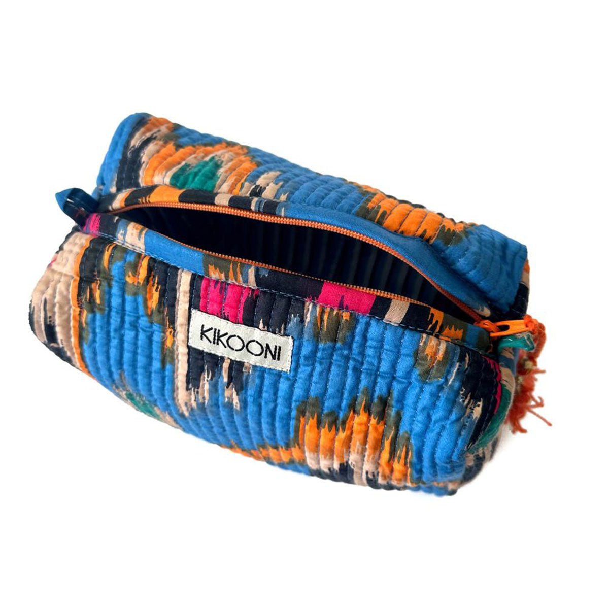 kleine Kosmetiktasche "Blue Ikat"