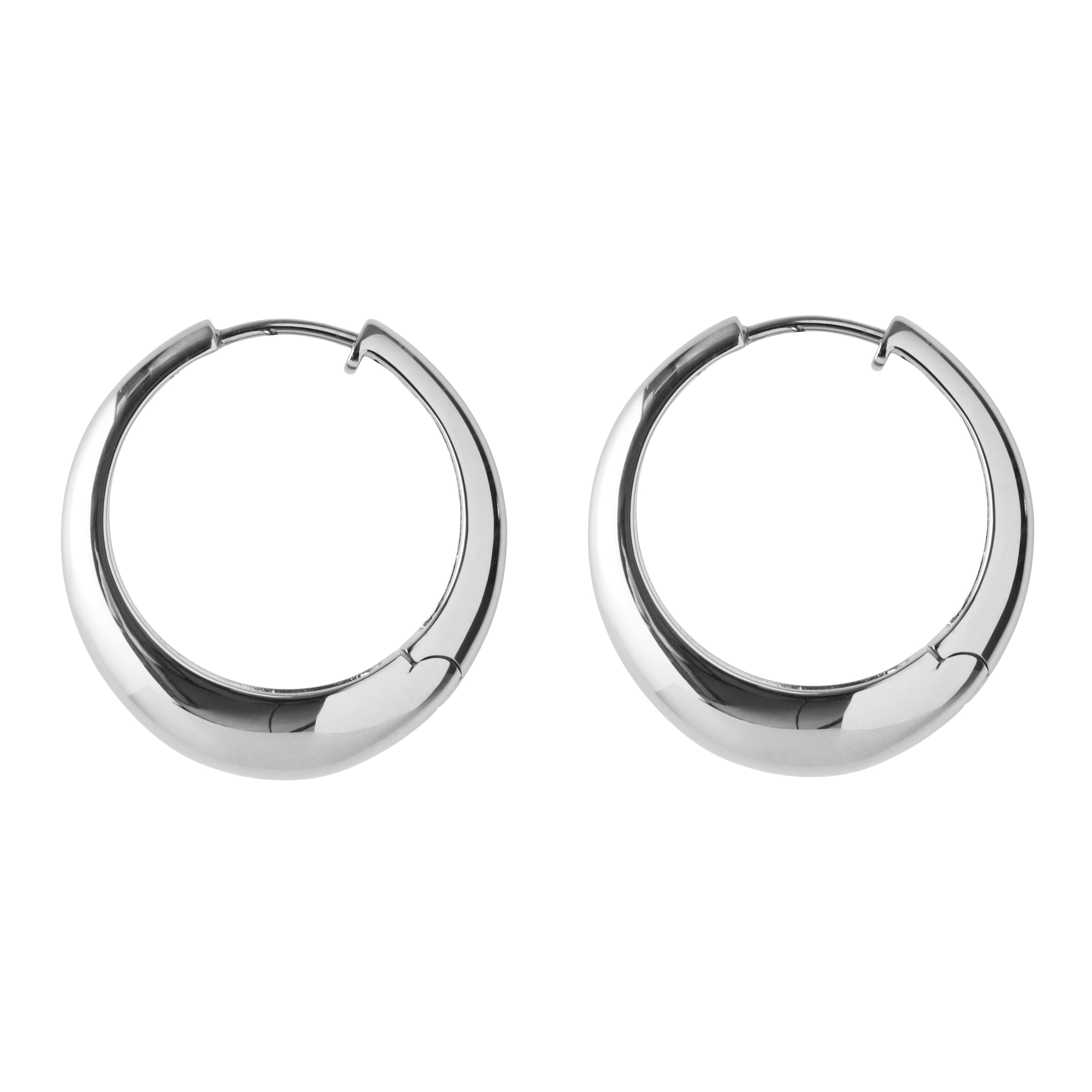 Ohrringe Large Globe Huggies - silber