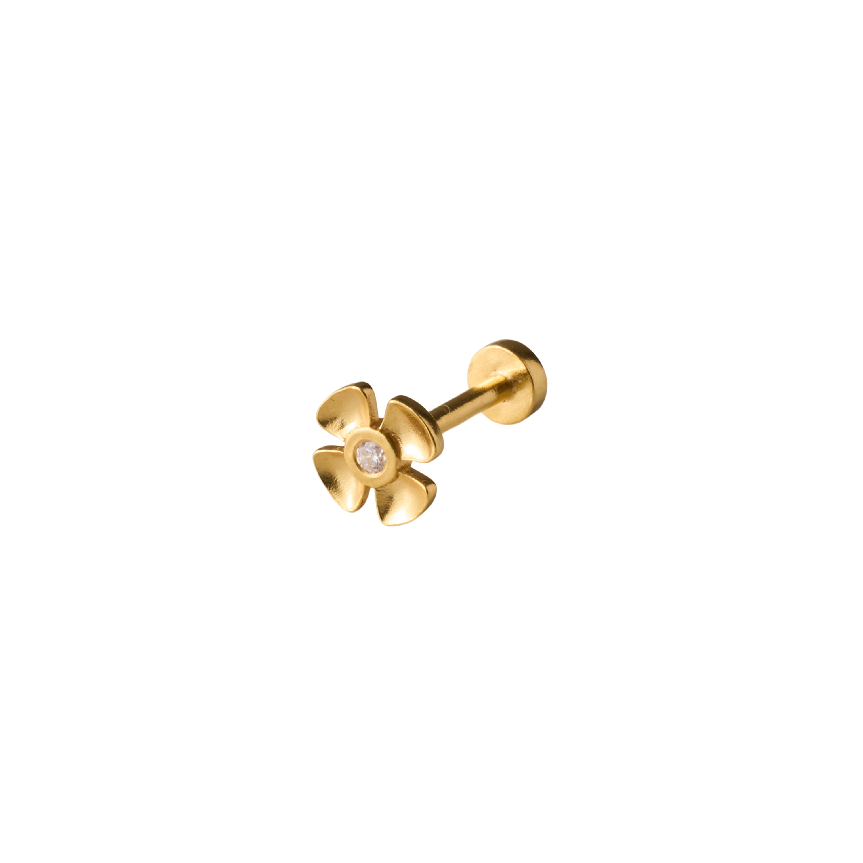 Ohrstecker Anemone - gold 6 mm