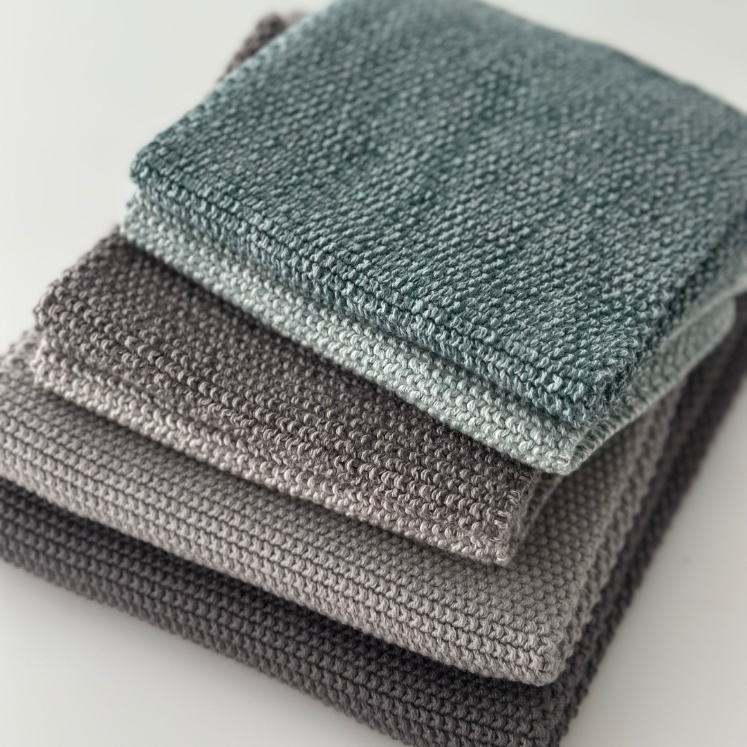 Gestricktes Küchentuch 40 x 50 cm - Flintgrau