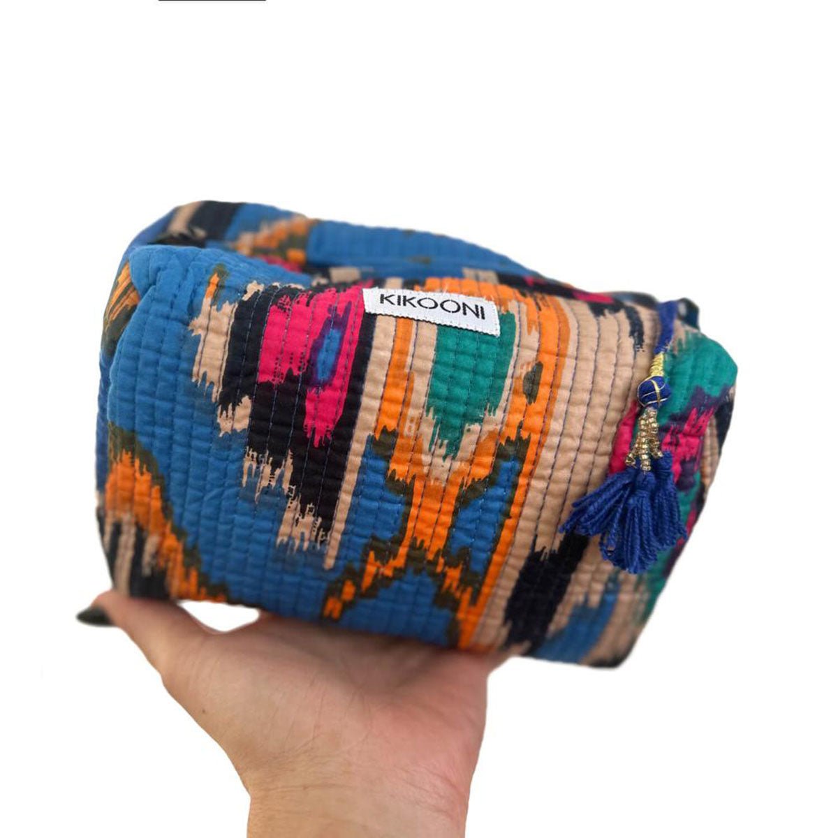 kleine Kosmetiktasche "Blue Ikat"