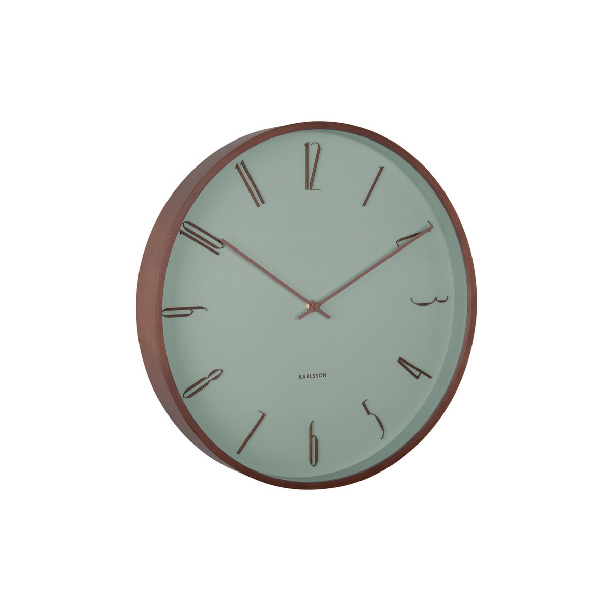 Wanduhr Scandia - graugrün