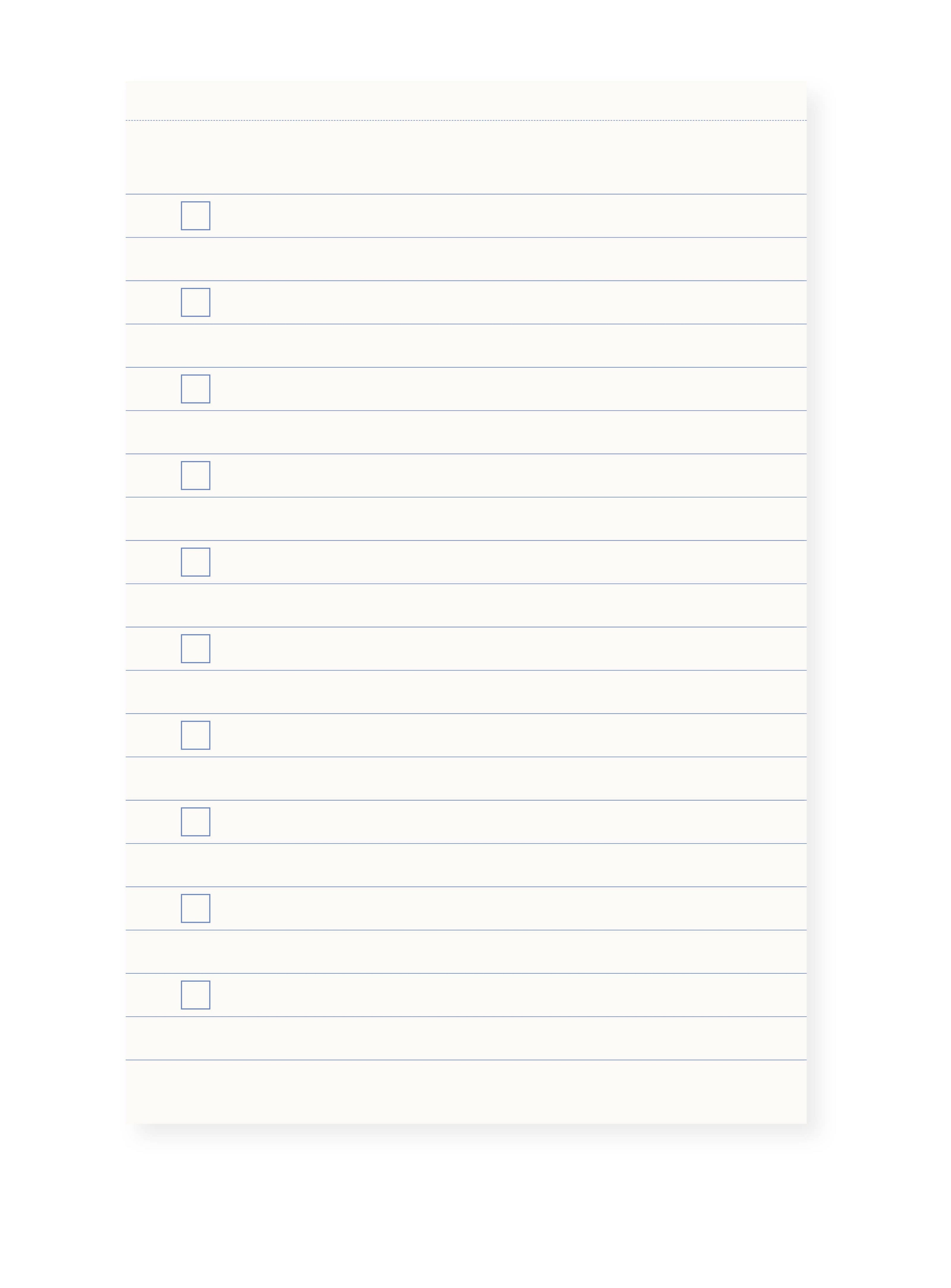 Notizblock Everyday List – Sun Beige