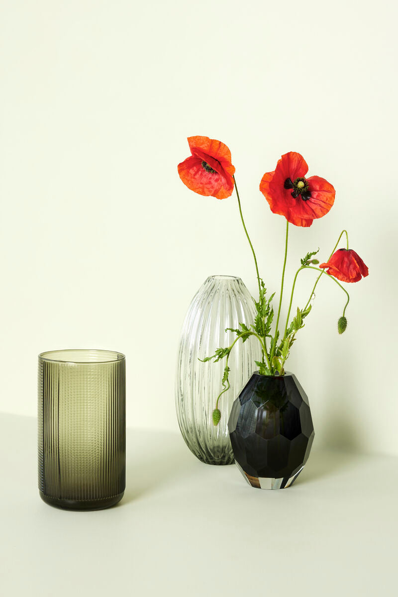 Vase Ripple - Grau