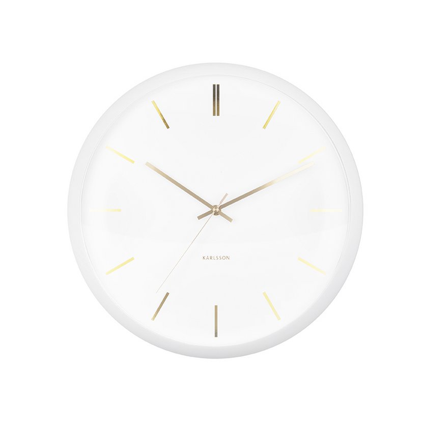 Frontansicht der Karlsson Wanduhr Globe – rund, schlicht, modern