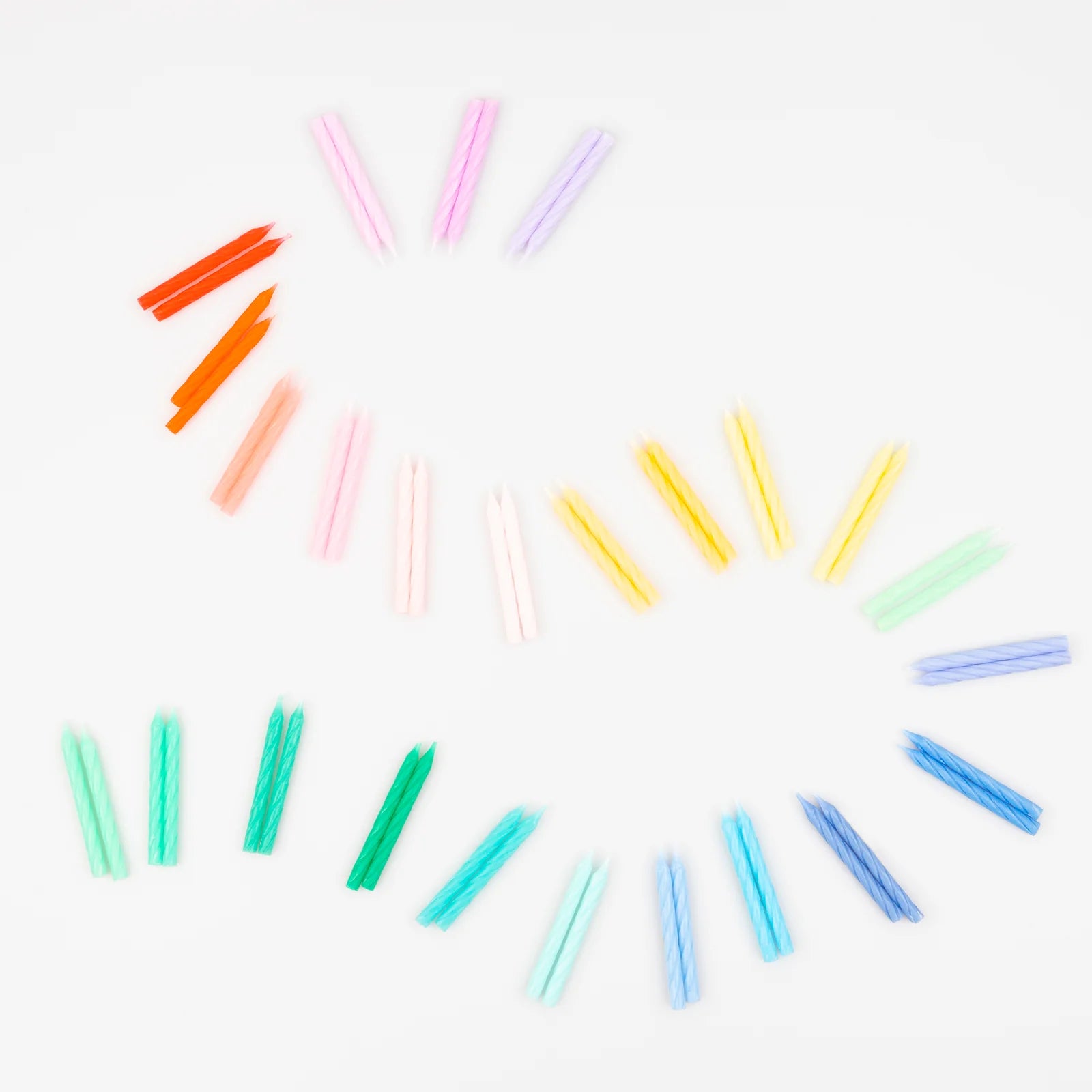 Kerzen Rainbow Twisted - 50 Stck.
