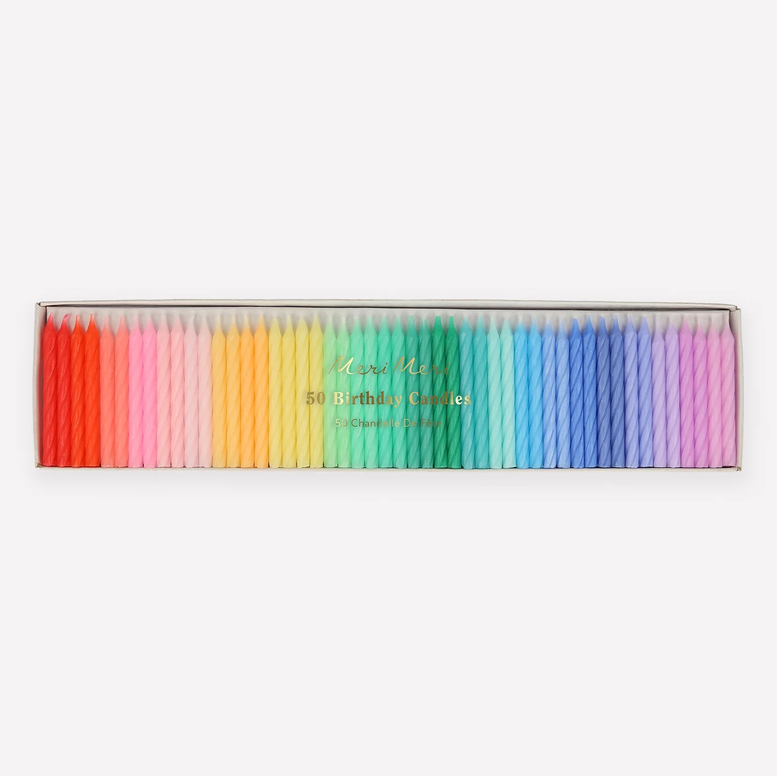 Kerzen Rainbow Twisted - 50 Stck.