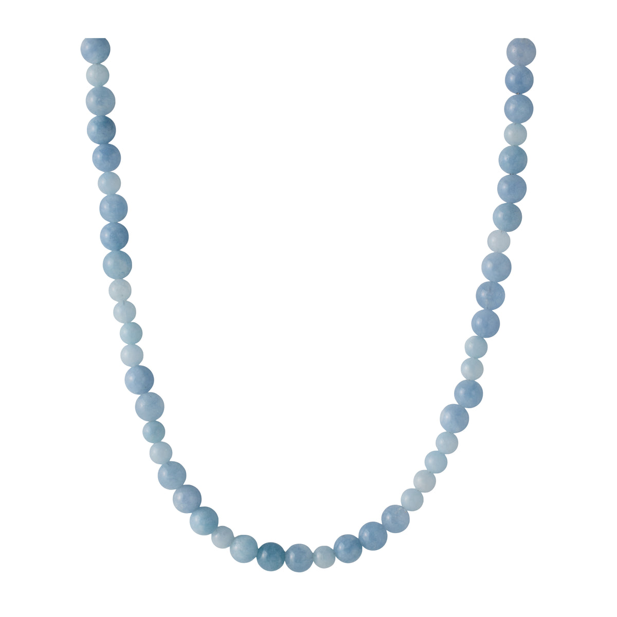 Blue Sky Halskette Silber mit blauen Achatsteinen von Pernille Corydon – Frontansicht