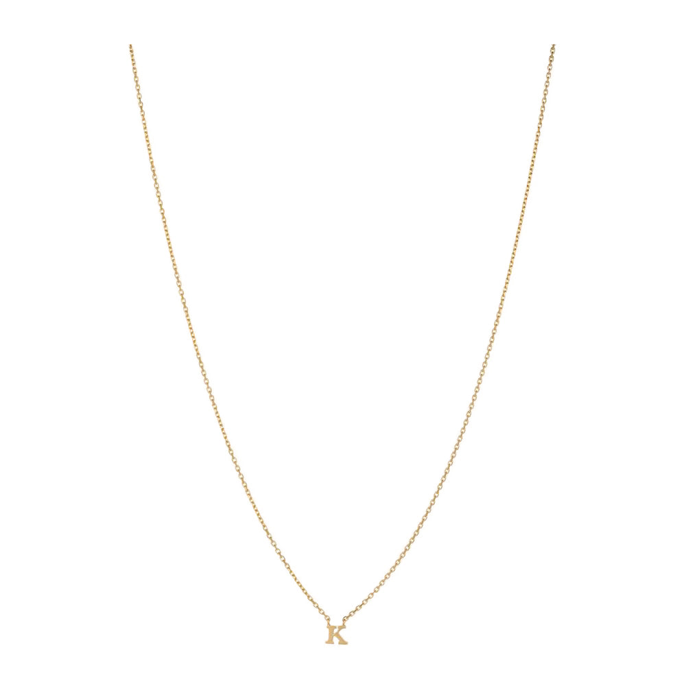 Pernille Corydon Goldkette mit Buchstaben-Anhänger K – nordisches Design