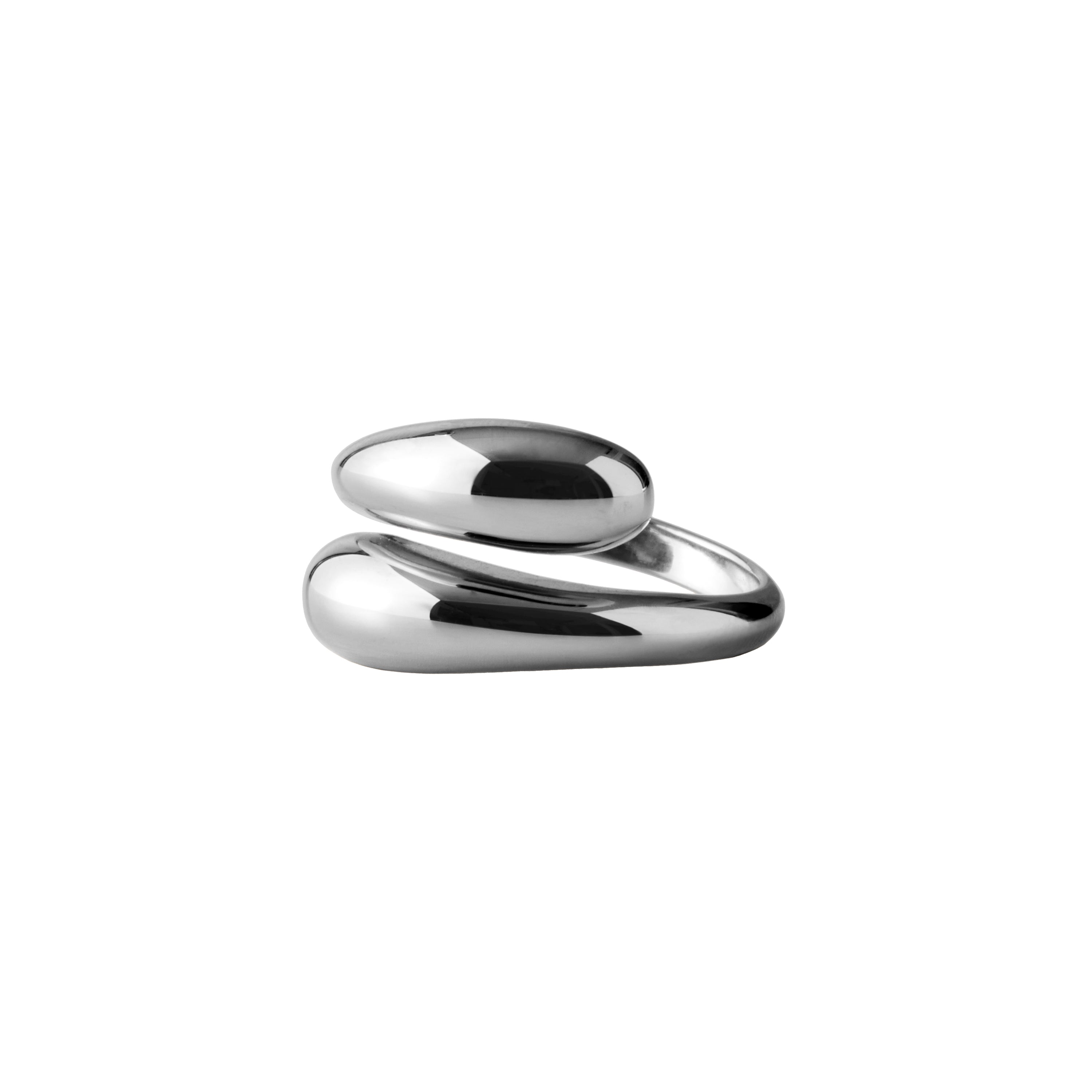 Frontansicht Rain Ring Silber – zeitloses Design