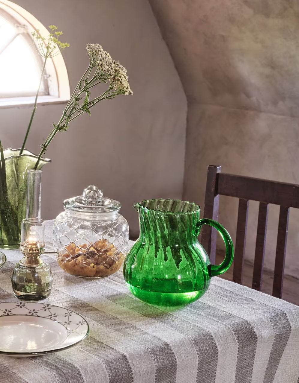 Glaskaraffe - Tyra Grün