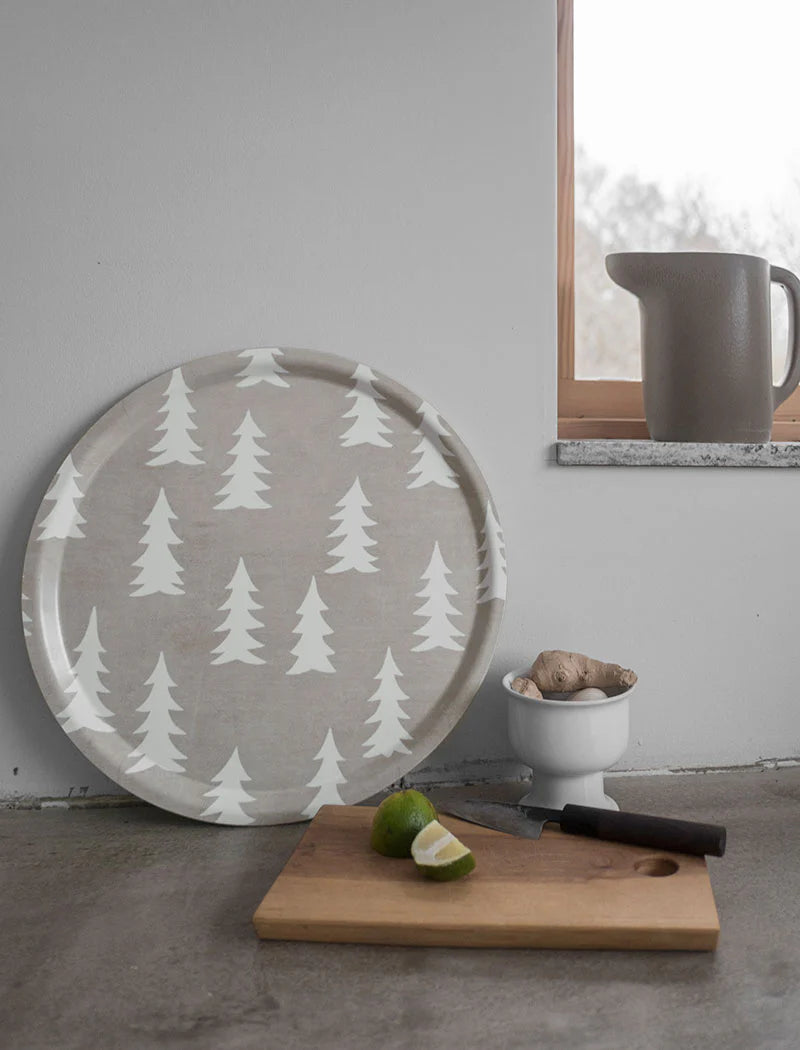 Tablett Gran - Ø 38 cm - sand