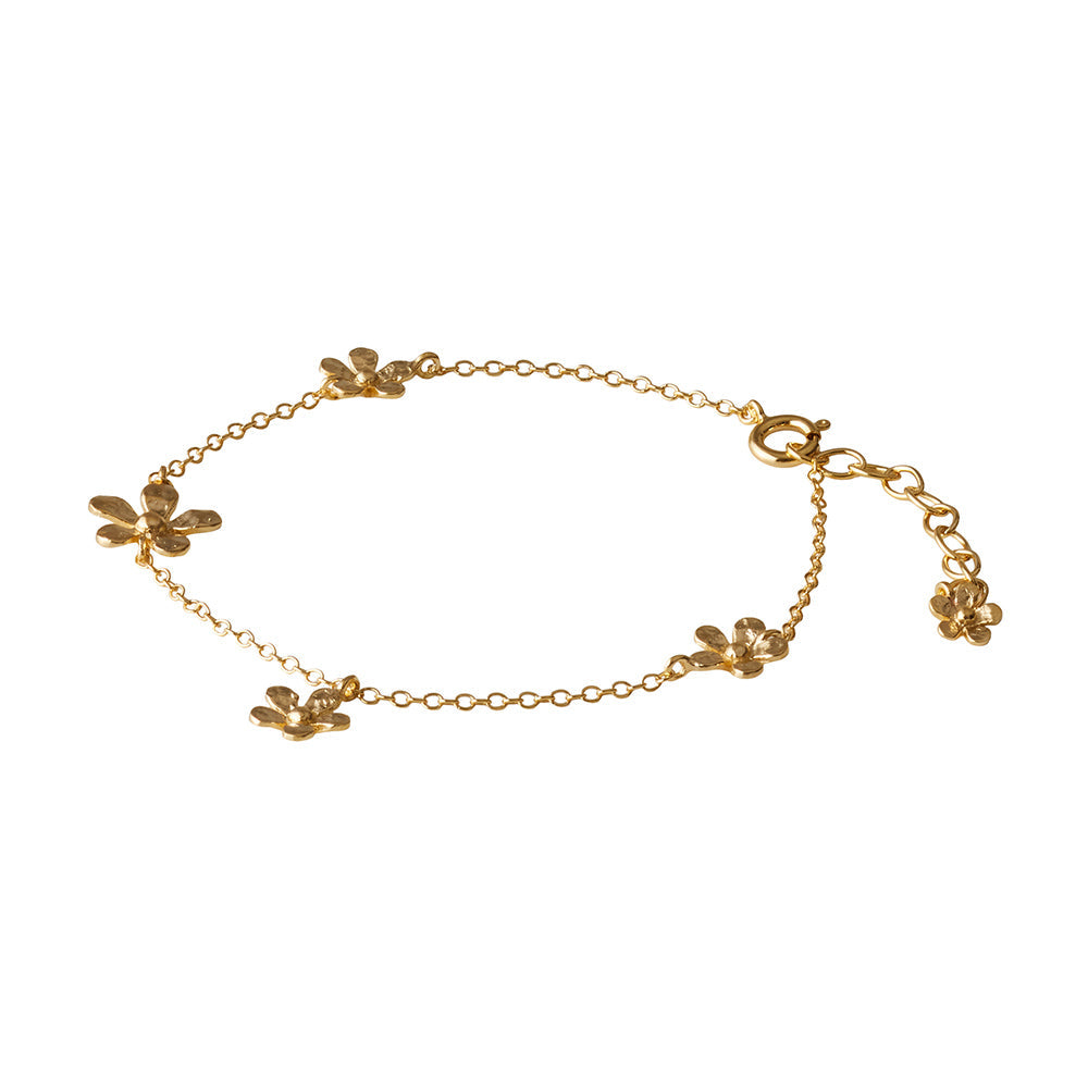 Frontansicht des Wild Poppy Armbands – Gold, skandinavisches Design